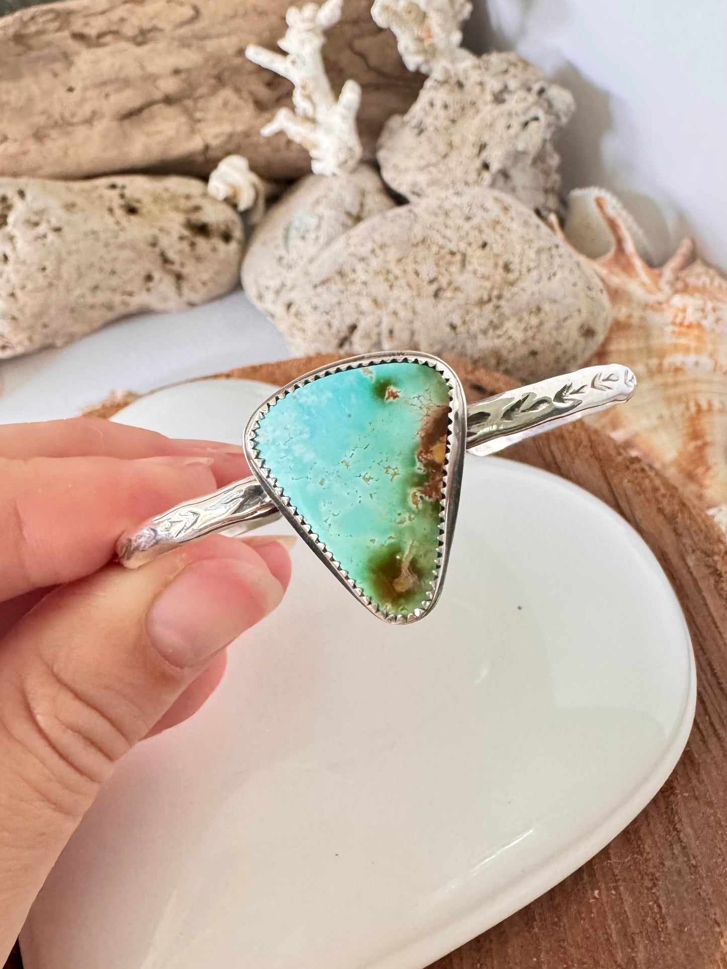 Royston turquoise sterling silver cuff