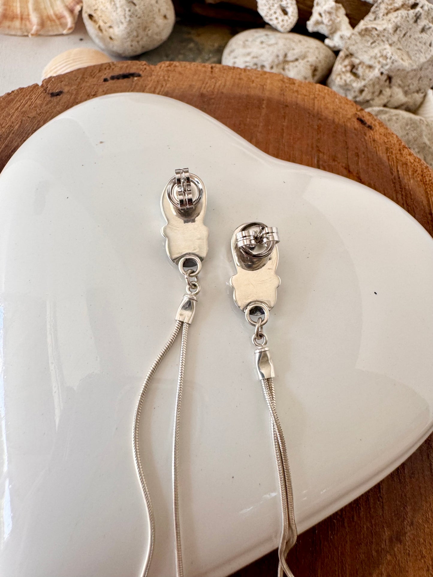 Turquoise Mountain Turquoise drop earrings