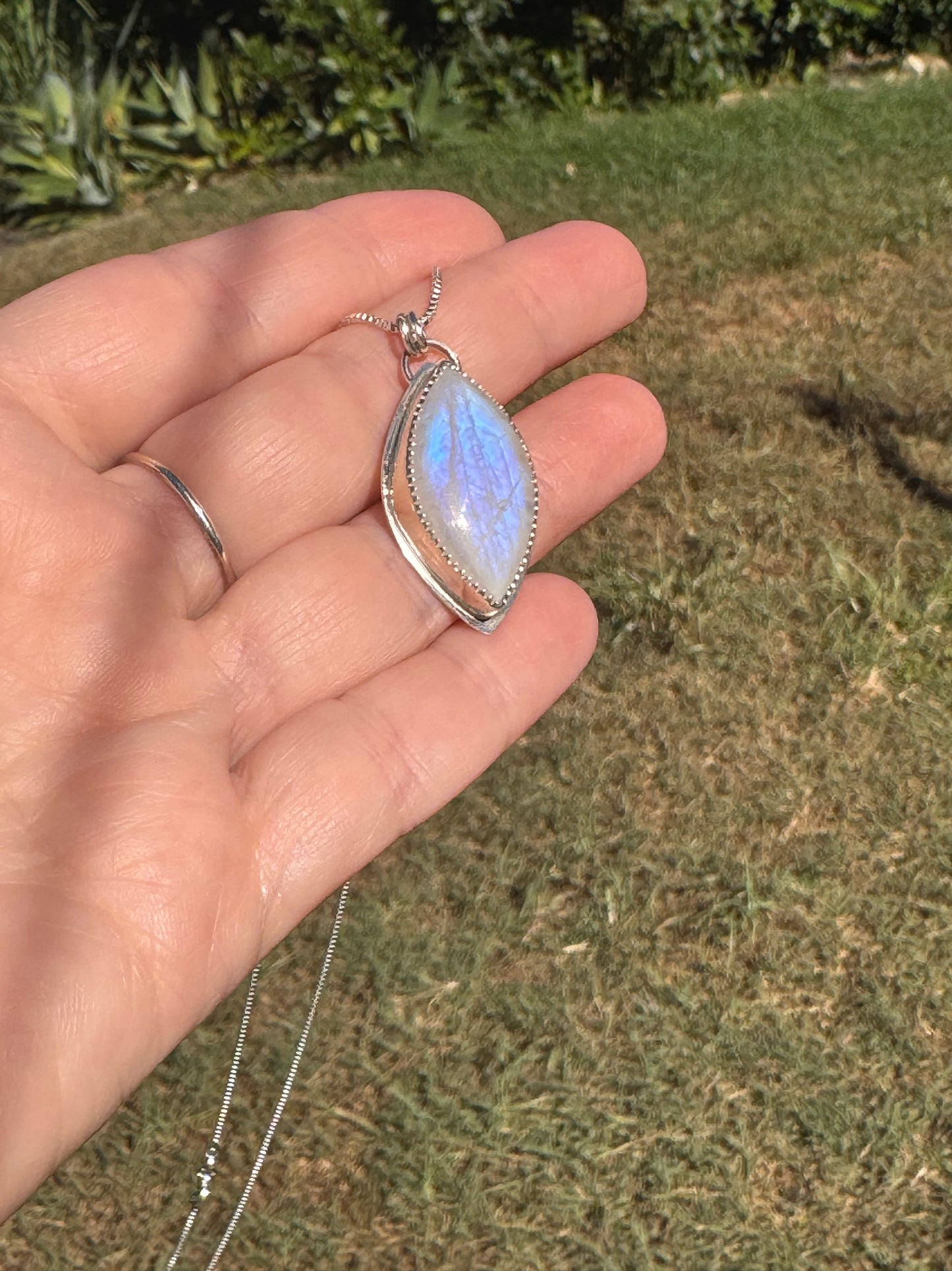Moonstone Marquis Pendant