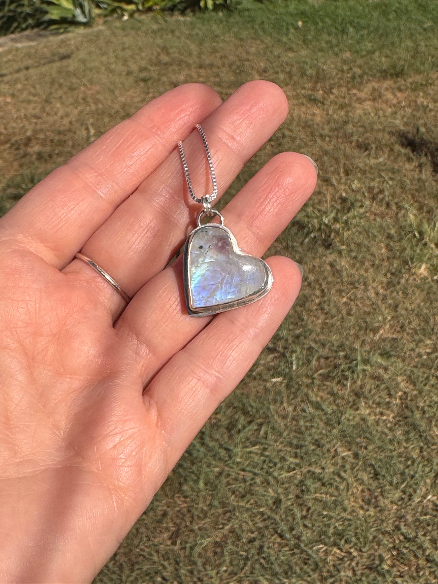 Moonstone Heart Pendant