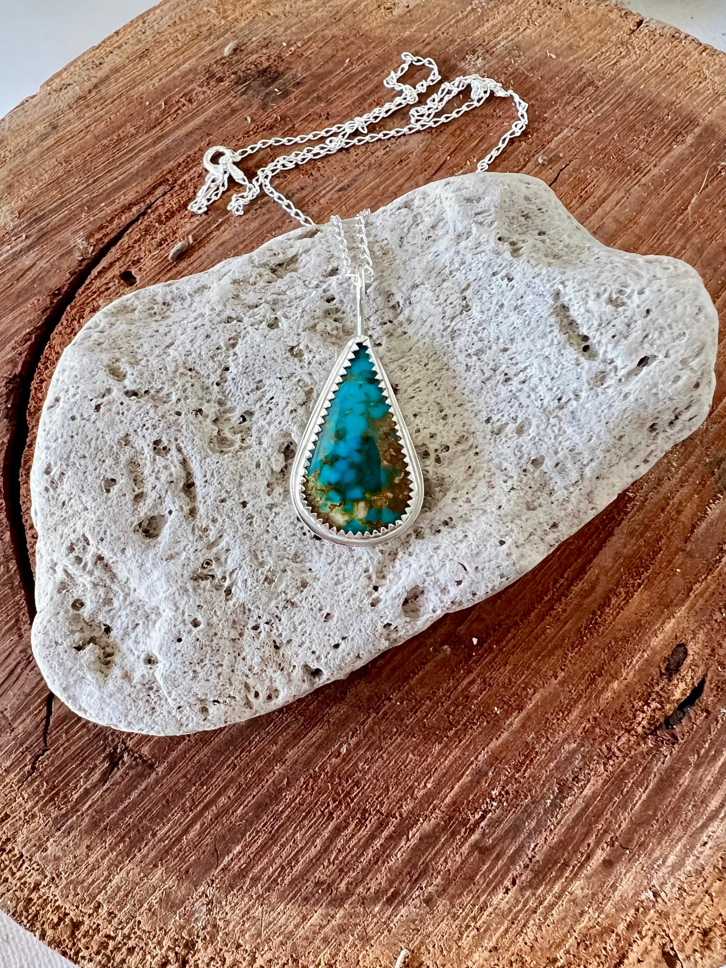 Turquoise necklace shy dragonfly jewels handmade turquoise and silver necklace