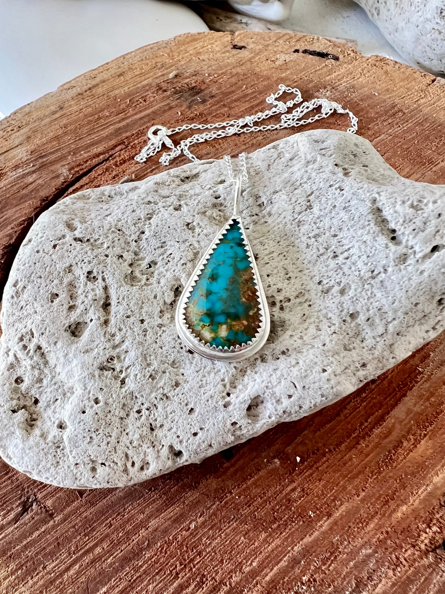 Turquoise necklace shy dragonfly jewels handmade turquoise and silver necklace