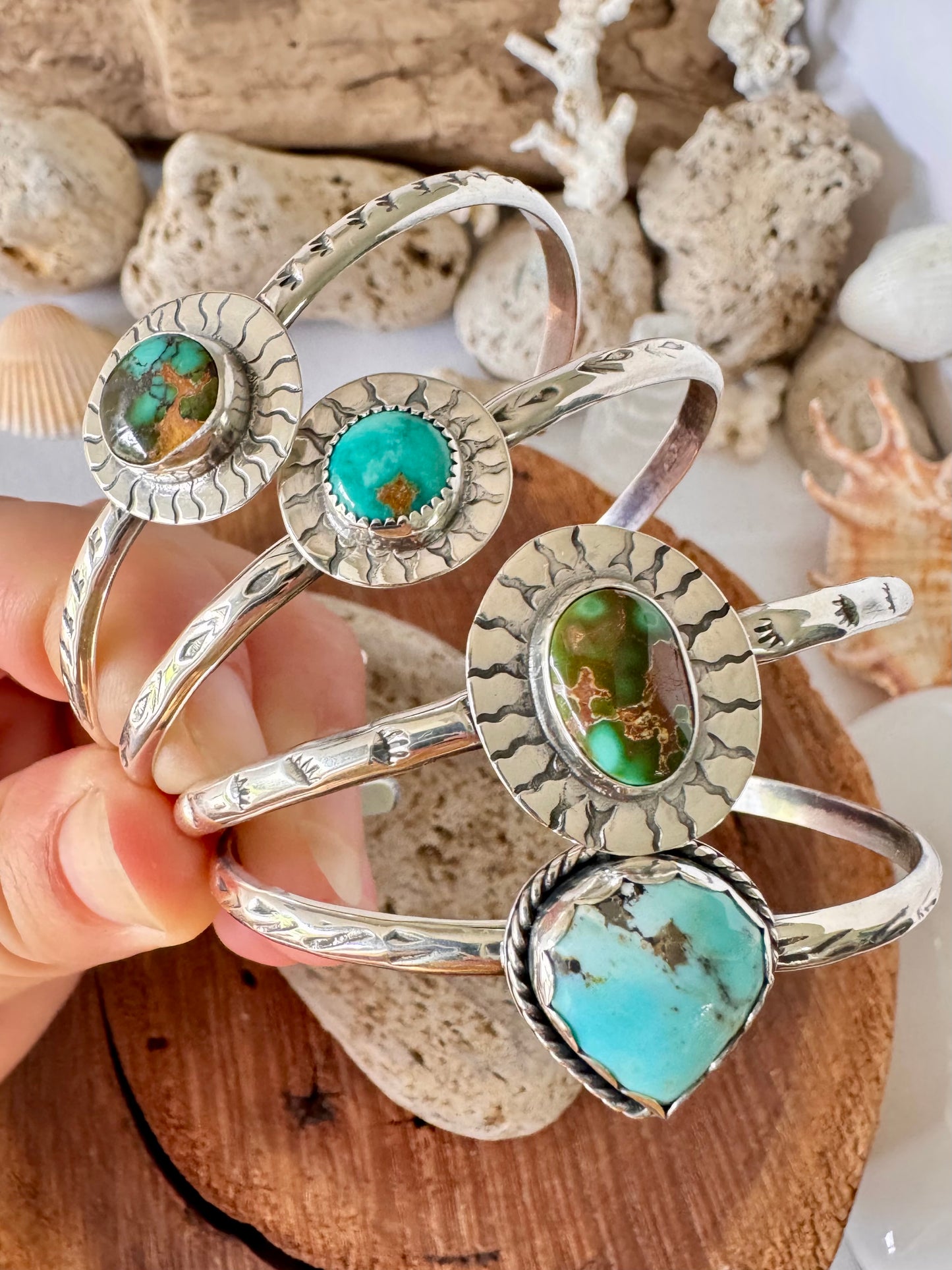 Lone Mountain turquoise sterling silver cuff