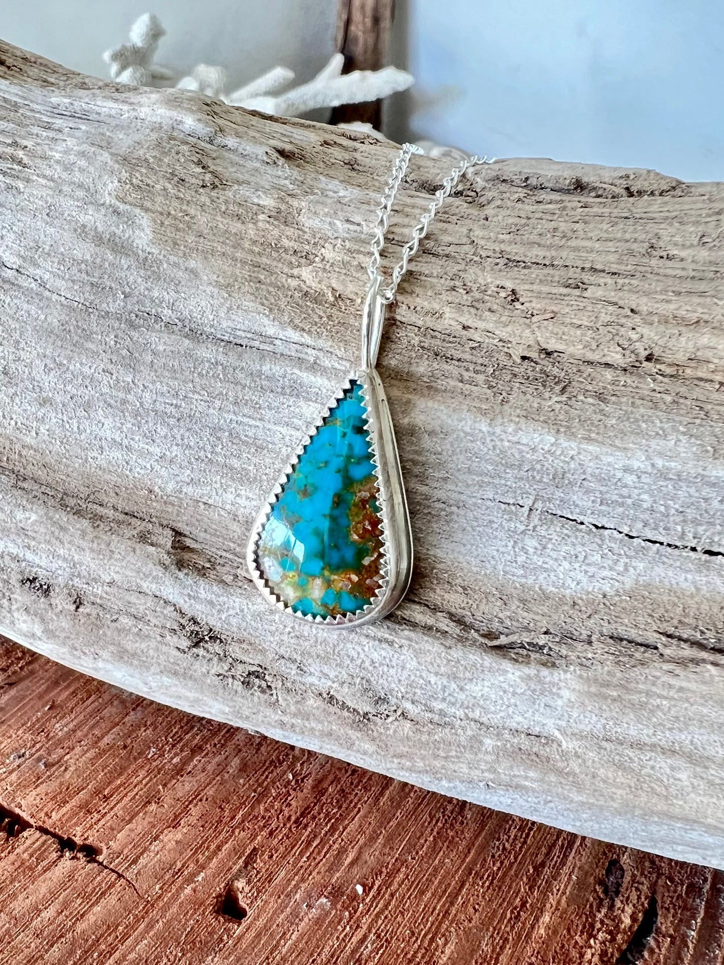Turquoise necklace shy dragonfly jewels handmade turquoise and silver necklace