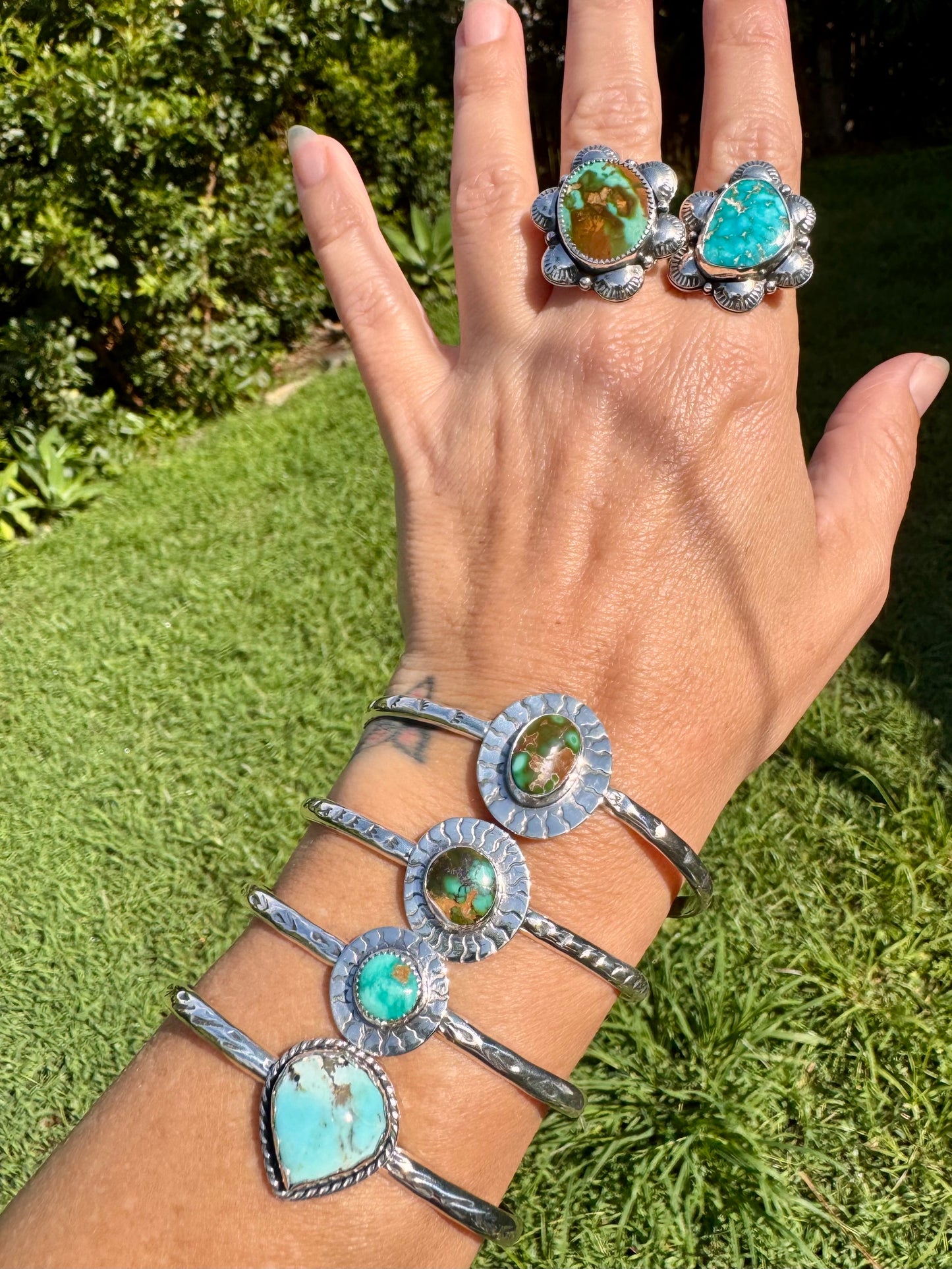 Royston turquoise sterling silver cuff