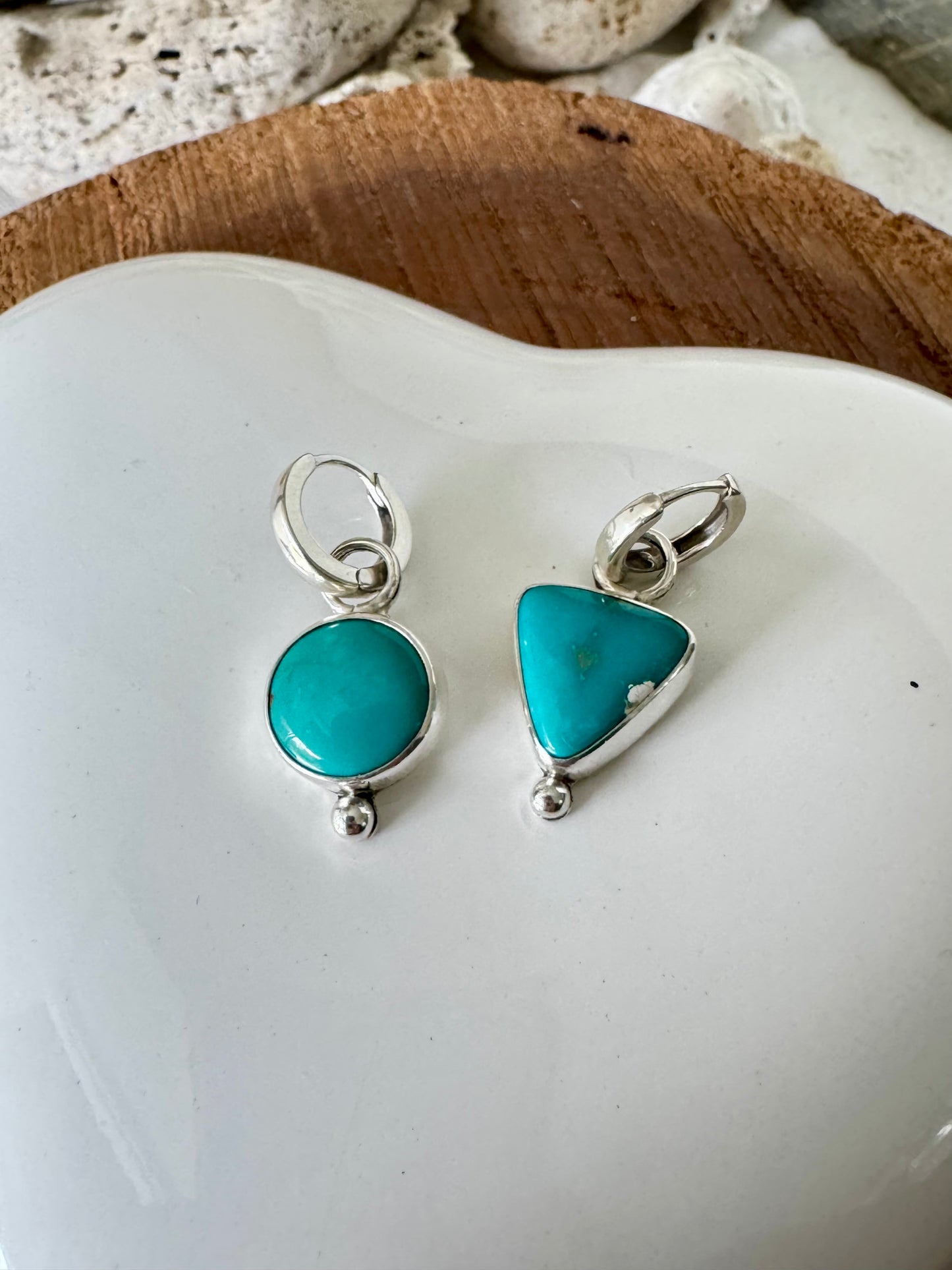 Turquoise Mismatch Drop Earrings