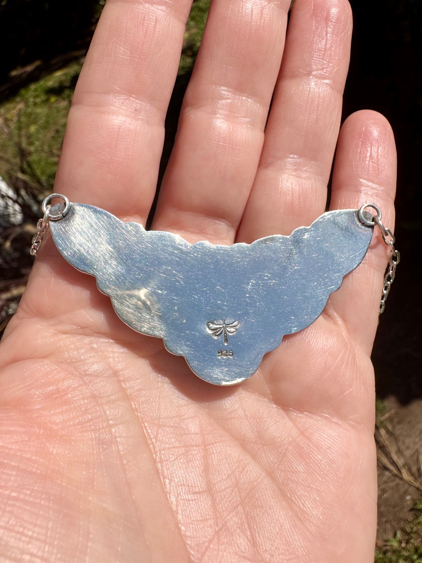 Natural turquoise. Multi stone sterling silver necklace
