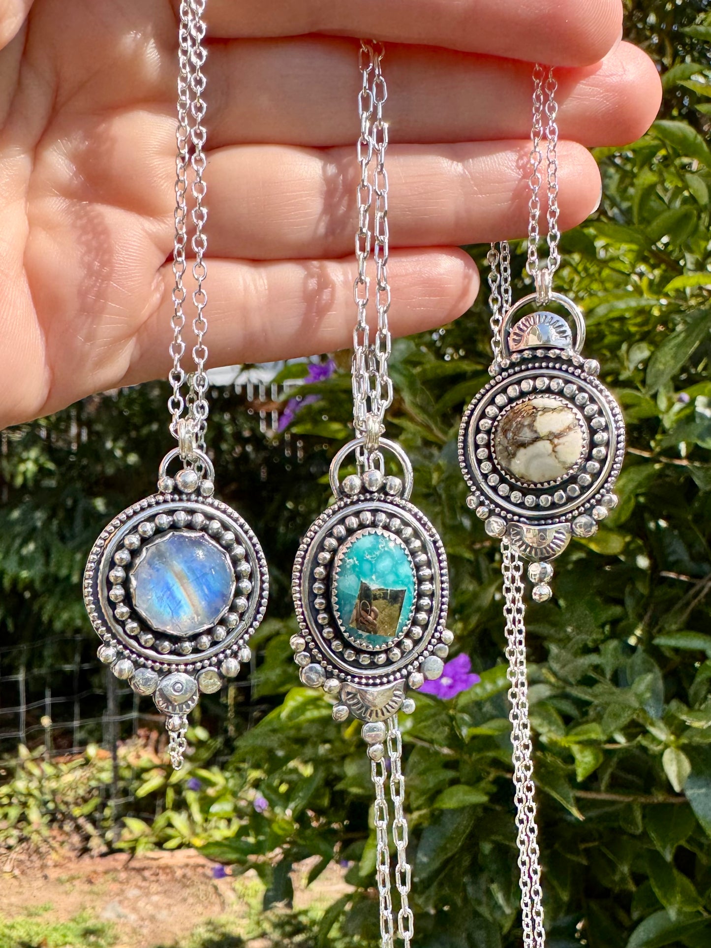 Beautiful Whitewater Turquoise With Pyrite Necklace