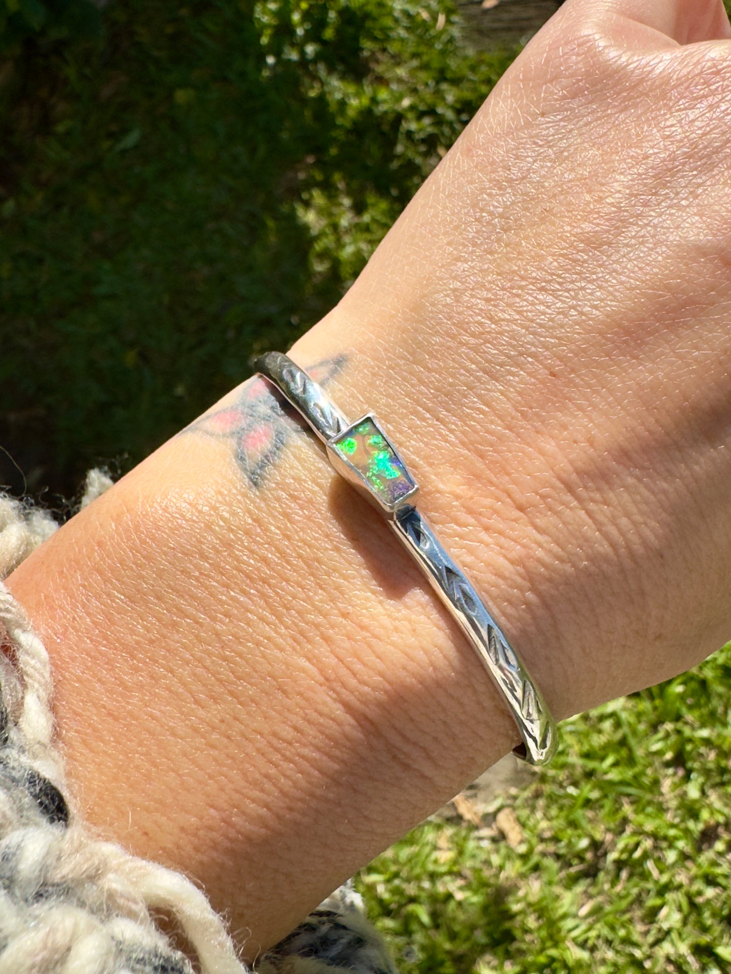Boulder Opal Stacking Cuff Bracelet