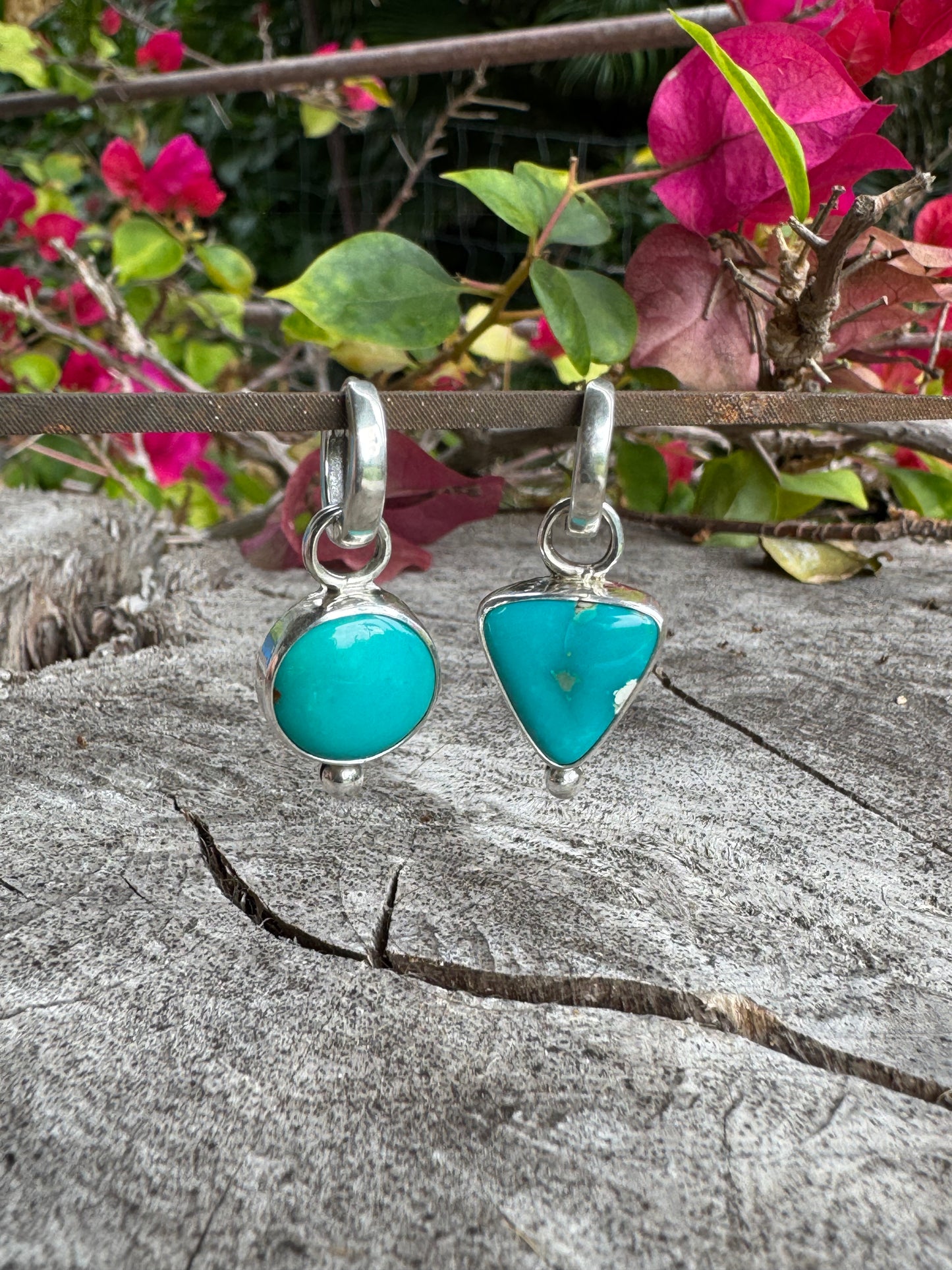 Turquoise Mismatch Drop Earrings