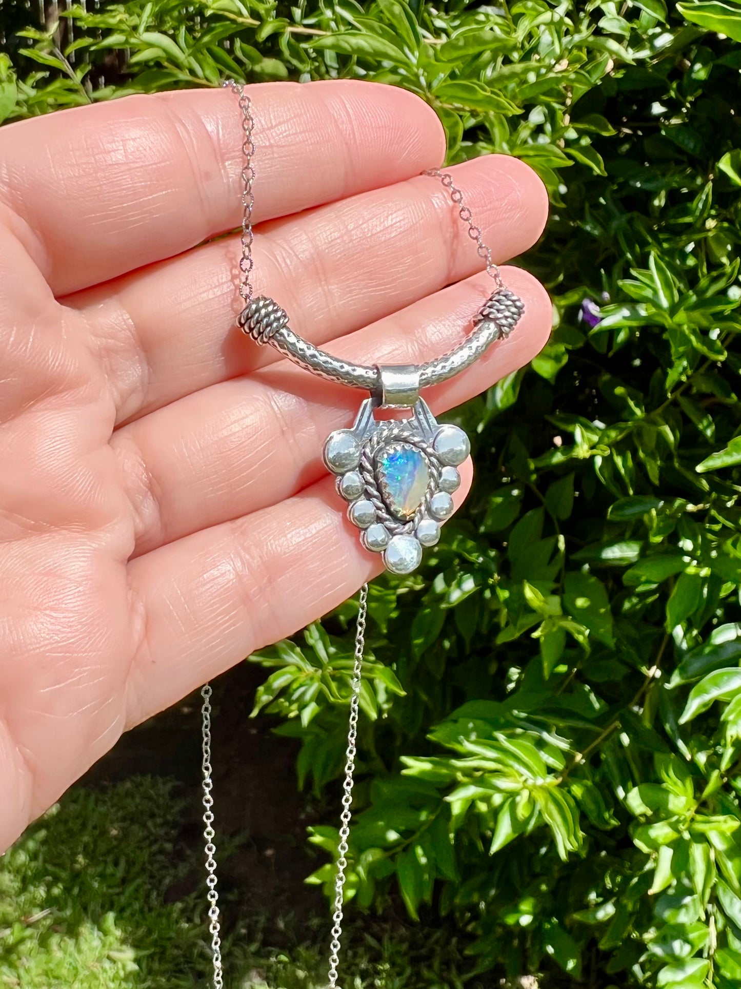 Artisan boulder opal necklace Shy Dragonfly Jewels opal necklace