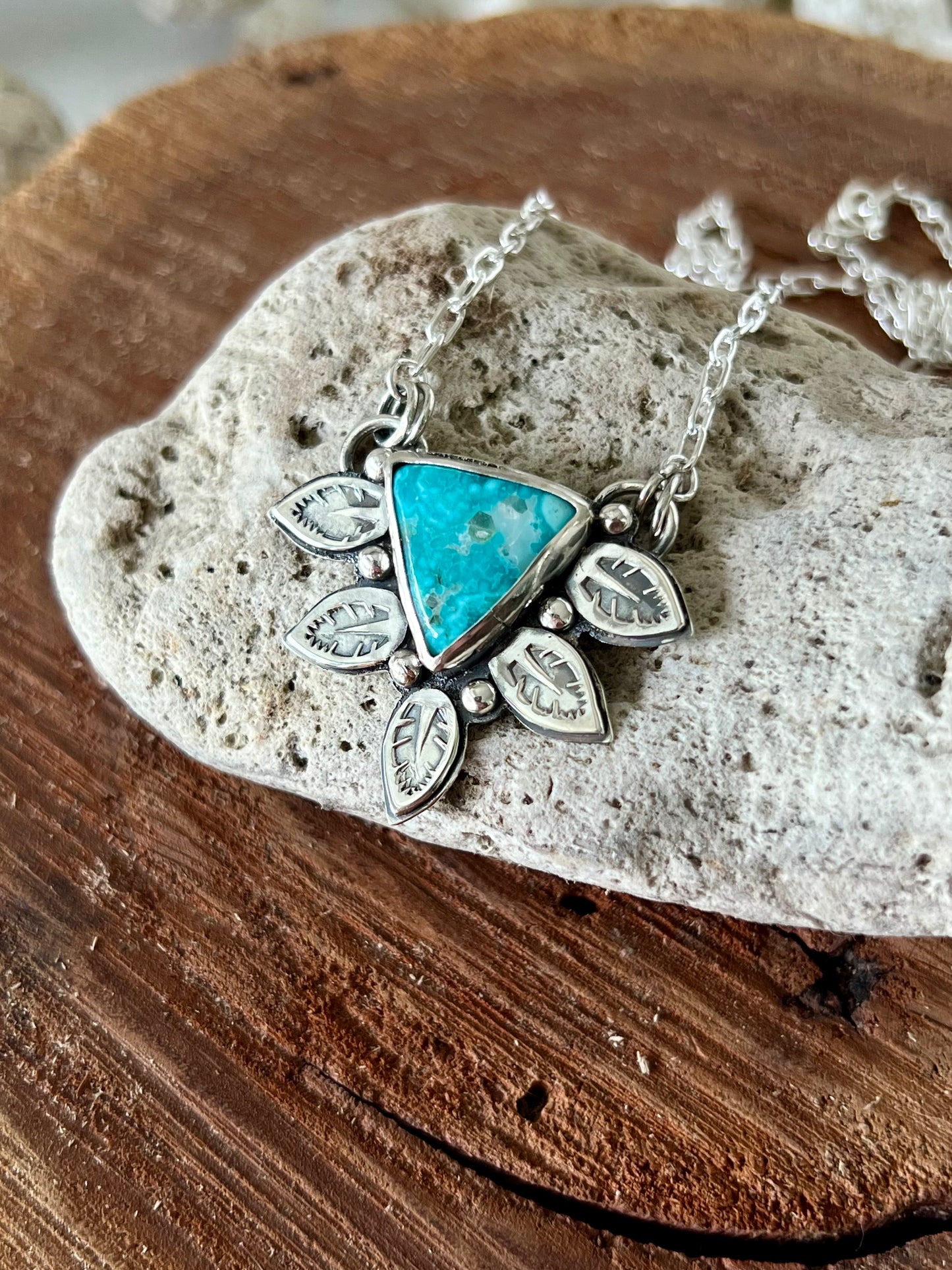 Turquoise Necklace Shy Dragonfly Jewels. Turquoise and silver necklace