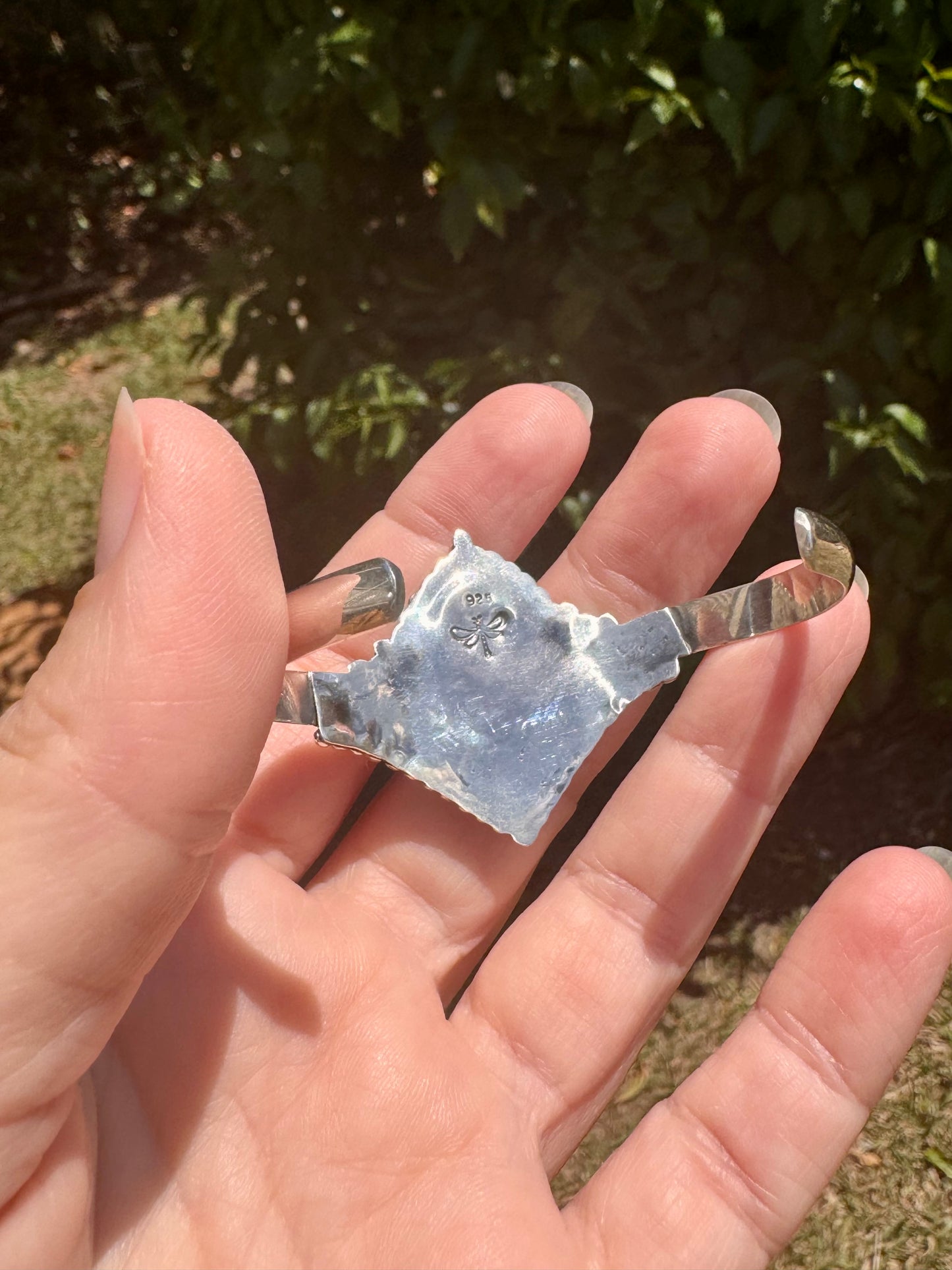 Turquoise cuff bracelet Shy Dragonfly Jewels handmade cuff bracelet White water turquoise sterling silver bracelet bangle