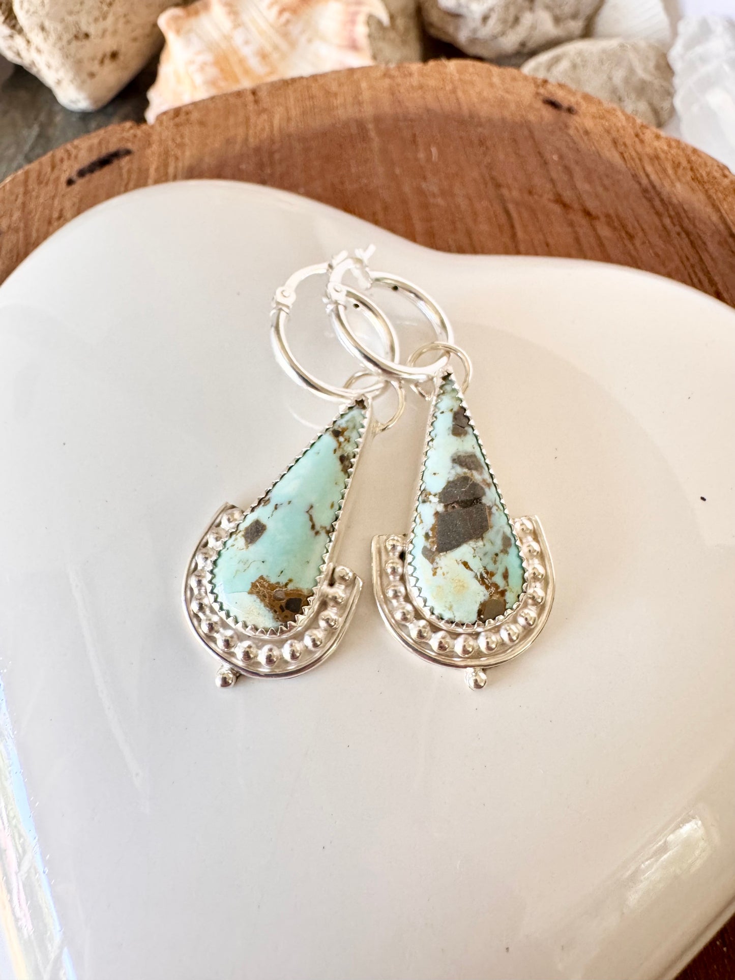Lone Mountain Turquoise drop earrings