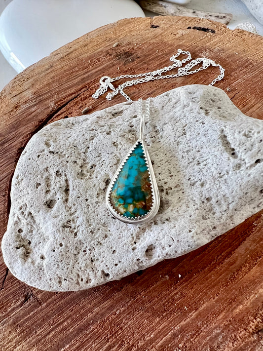 Turquoise necklace shy dragonfly jewels handmade turquoise and silver necklace (Copy)