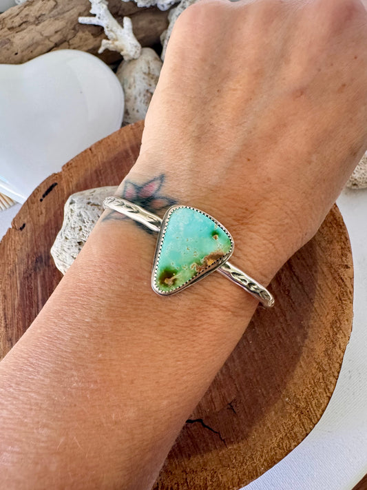 Royston turquoise sterling silver cuff