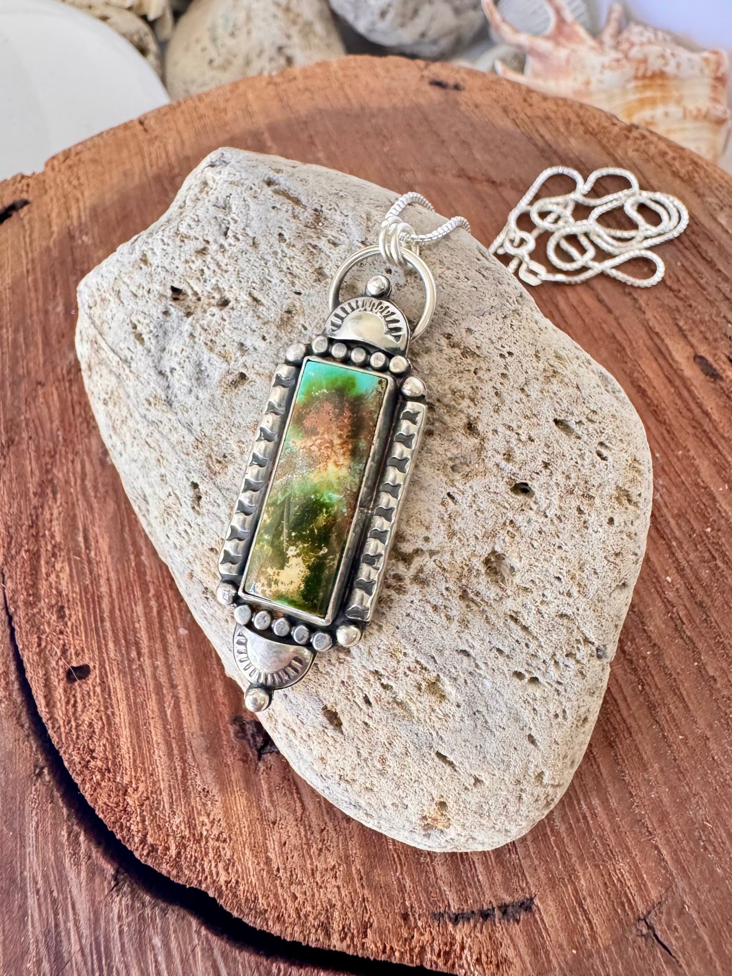 Pilot Mountain Turquoise Column Necklace