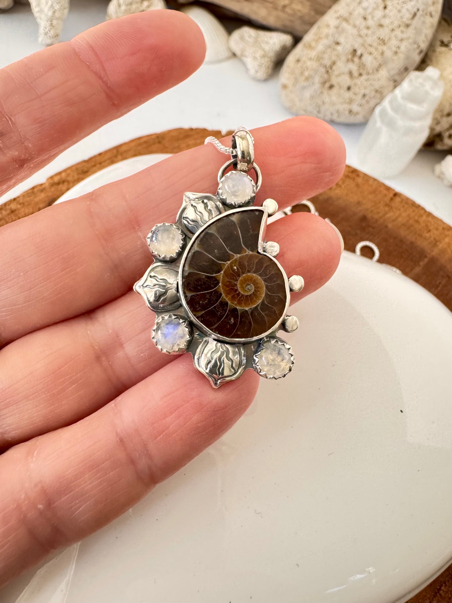 Summer Dreamer Totem Necklace Ammonite