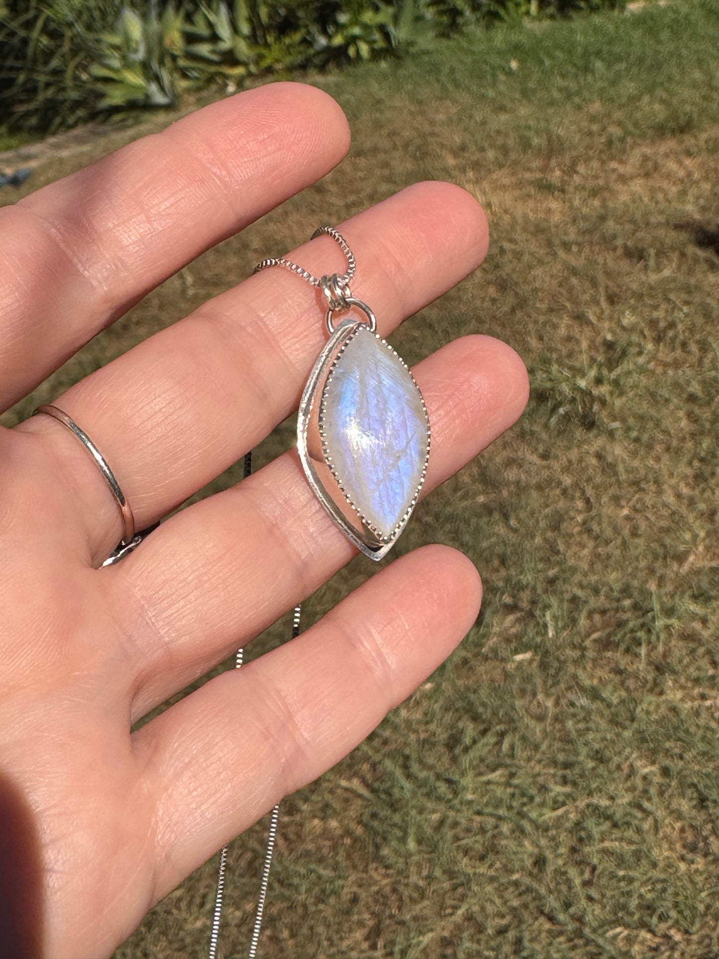 Moonstone Marquis Pendant