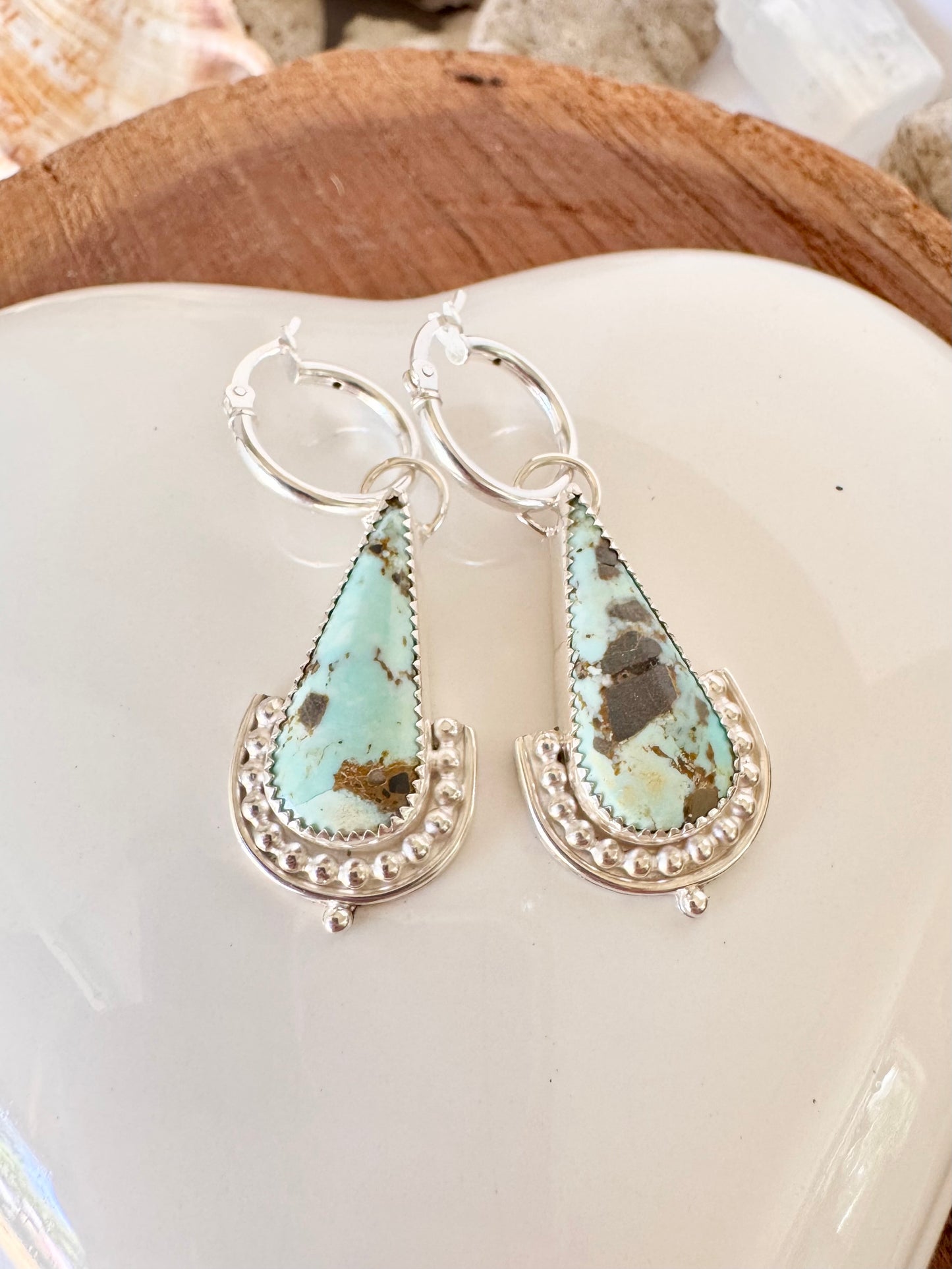 Lone Mountain Turquoise drop earrings