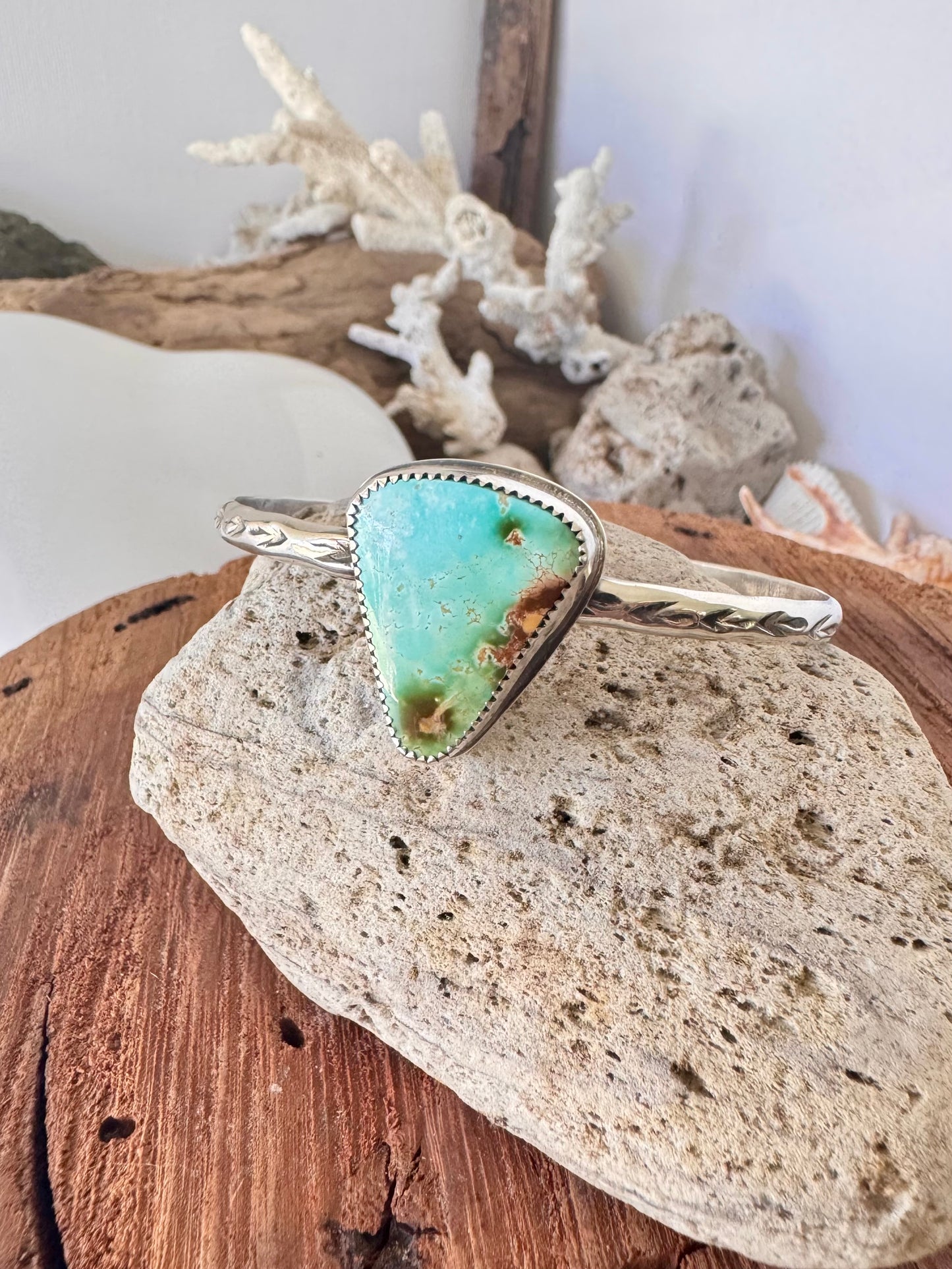 Royston turquoise sterling silver cuff