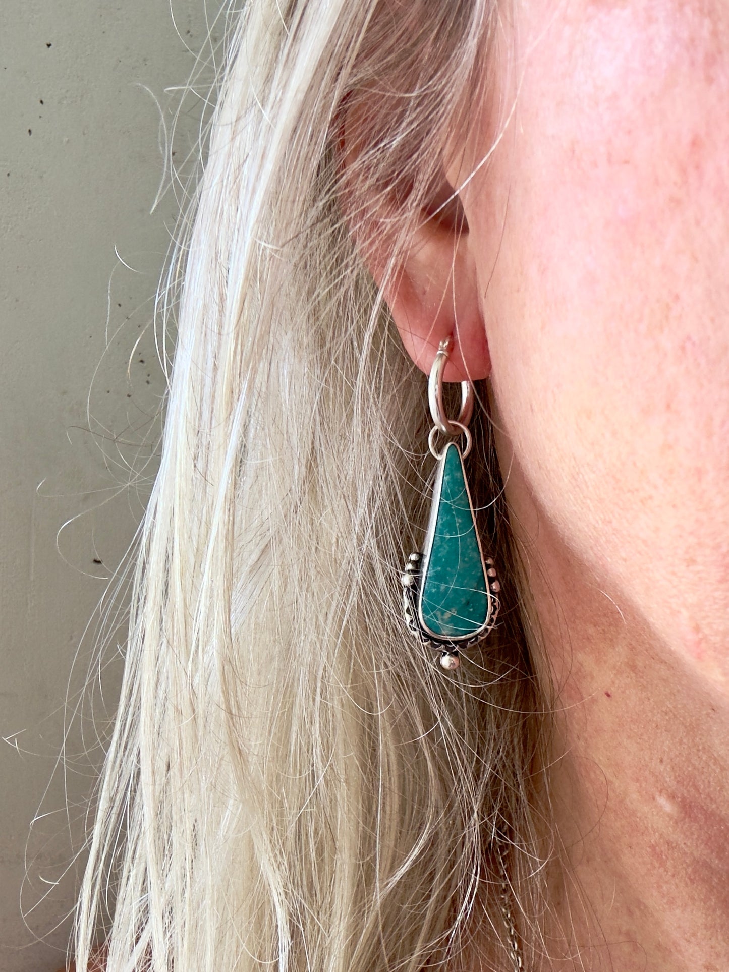Whitewater Turquoise drop earrings