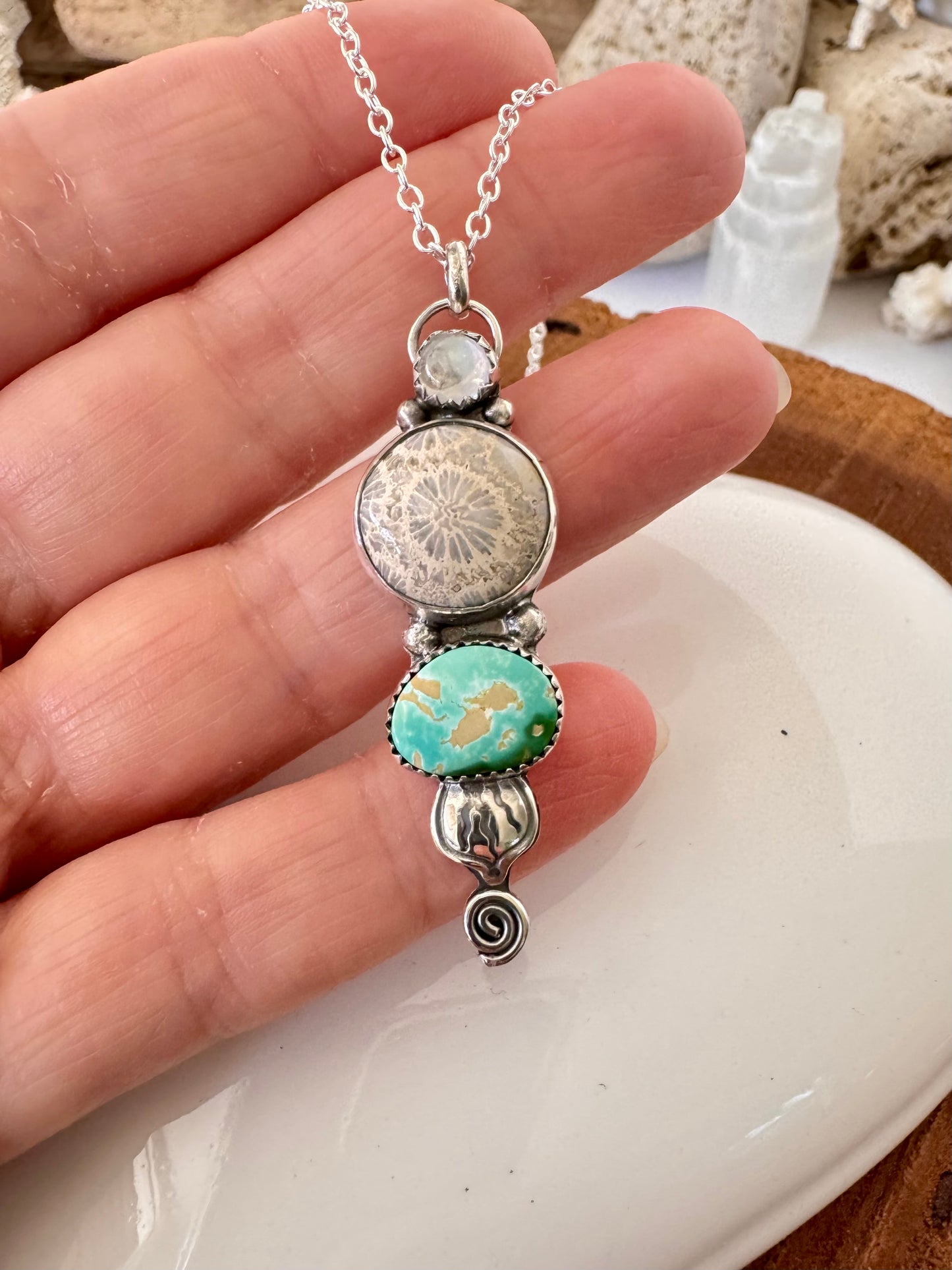 Summer Dreamer Totem Necklace Turquoise