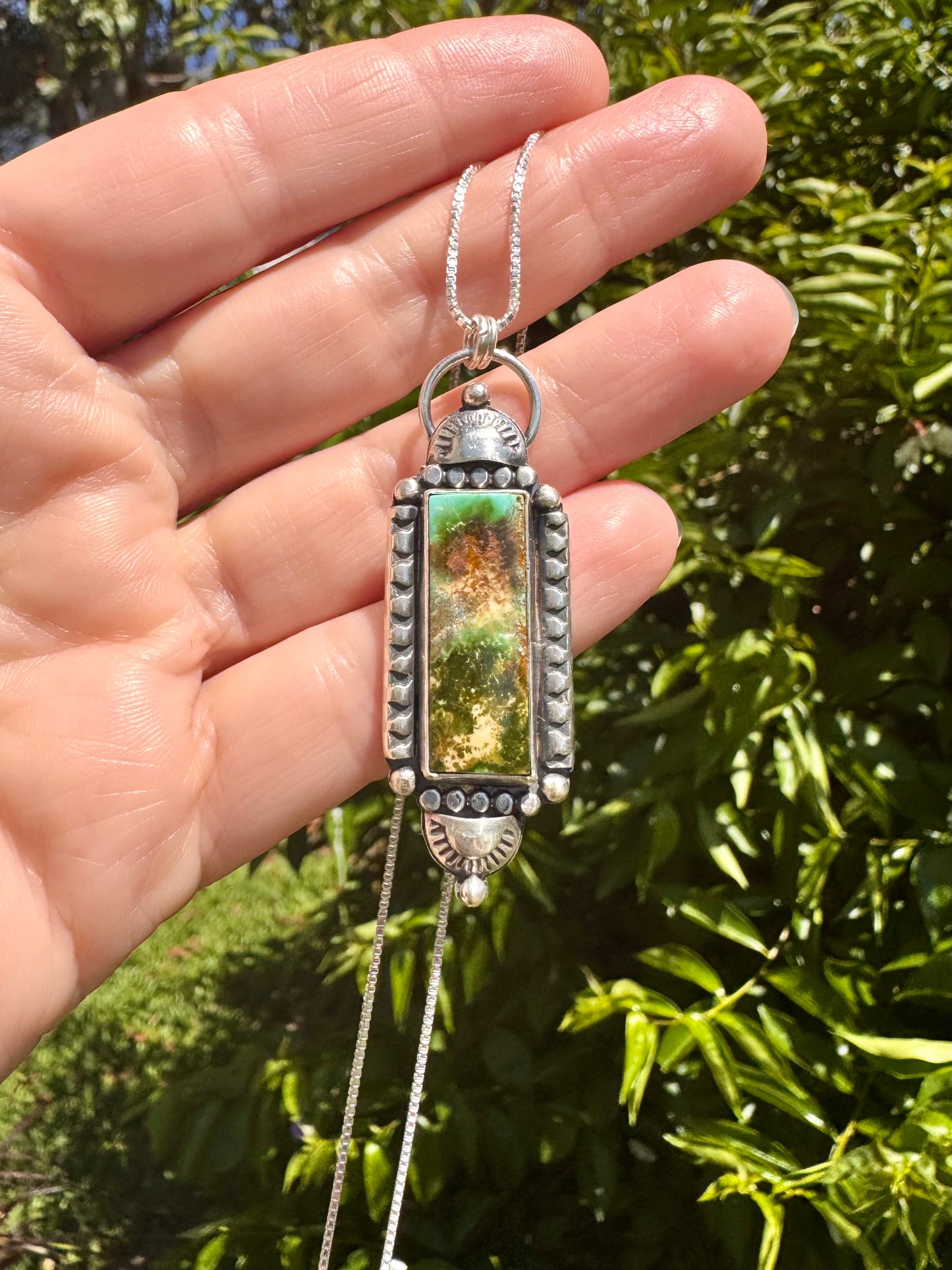 Pilot Mountain Turquoise Column Necklace