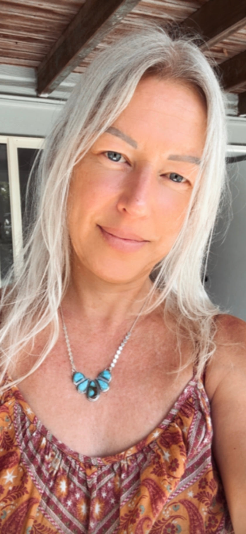 Mixed Mine Natural turquoise. Multi stone sterling silver necklace