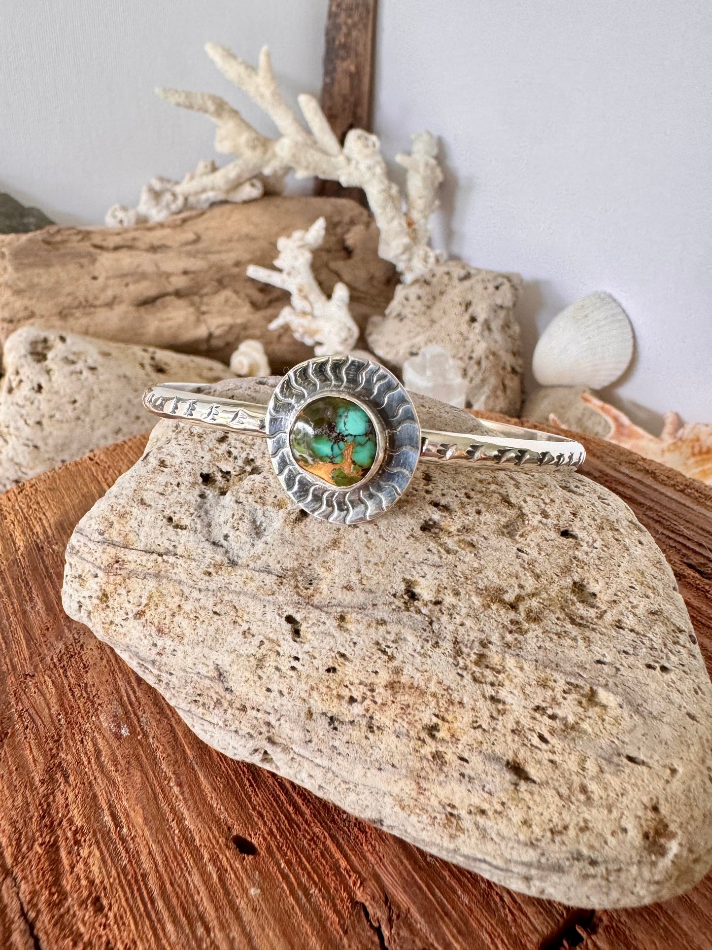 Royston turquoise sterling silver cuff