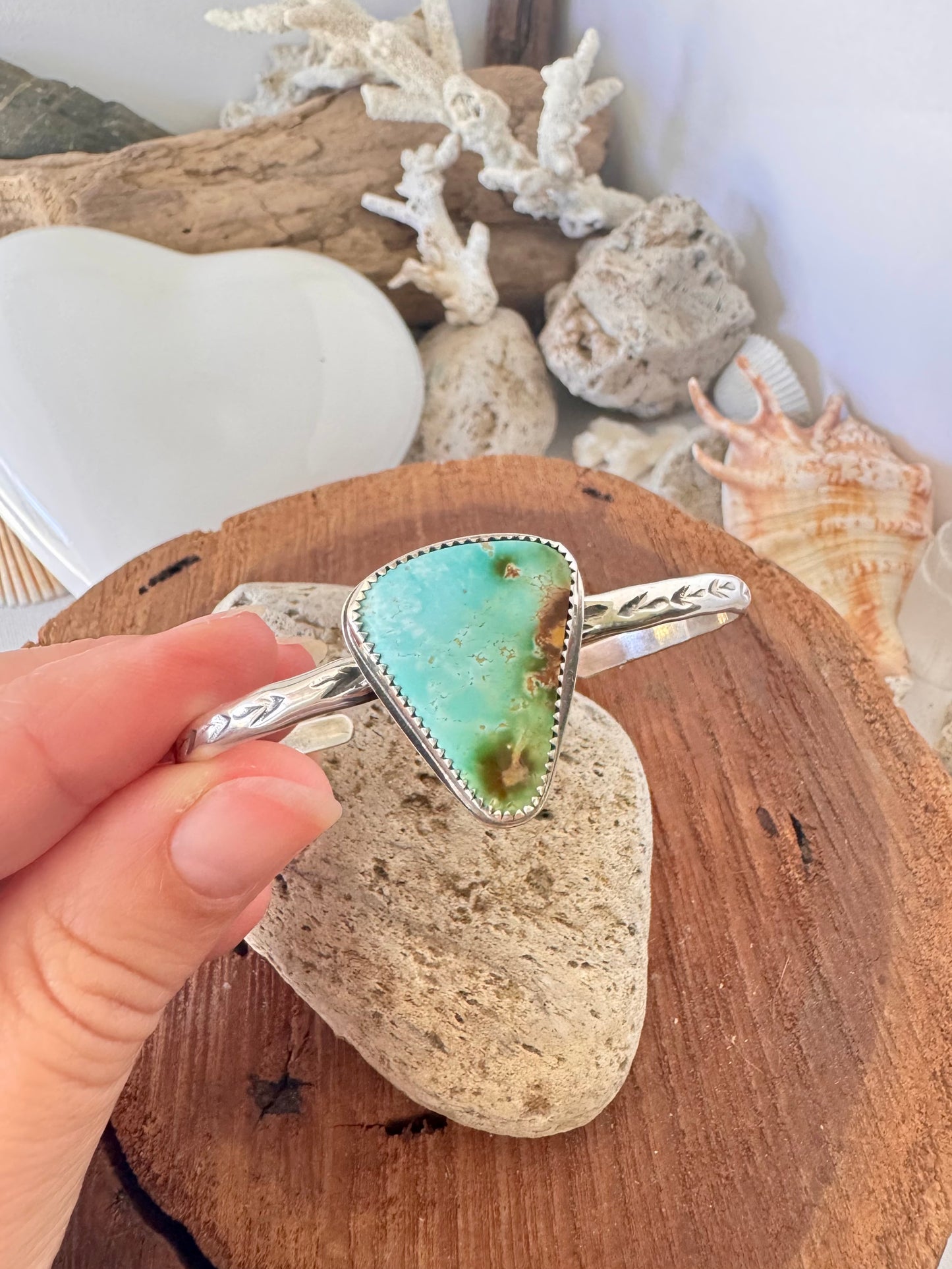 Royston turquoise sterling silver cuff