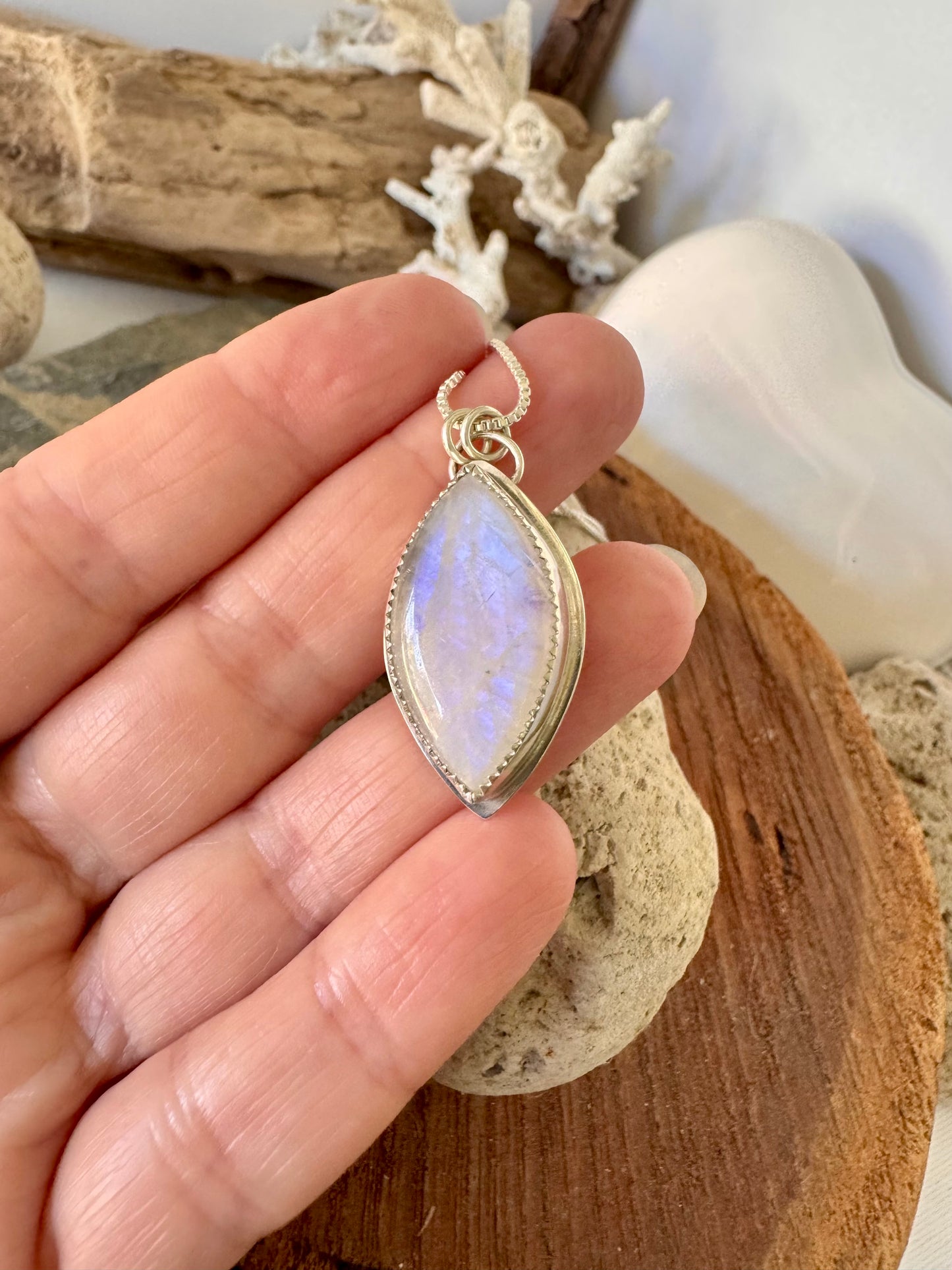 Moonstone Marquis Pendant