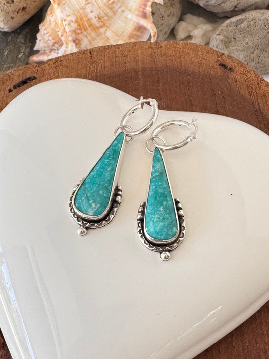 Whitewater Turquoise drop earrings