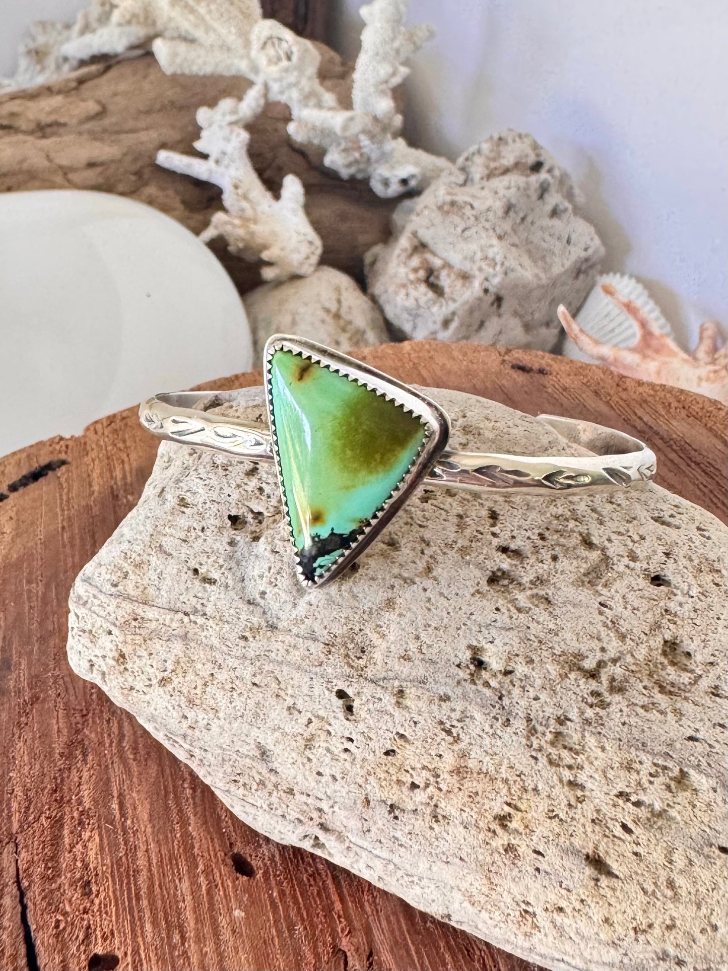 Hubei turquoise sterling silver cuff