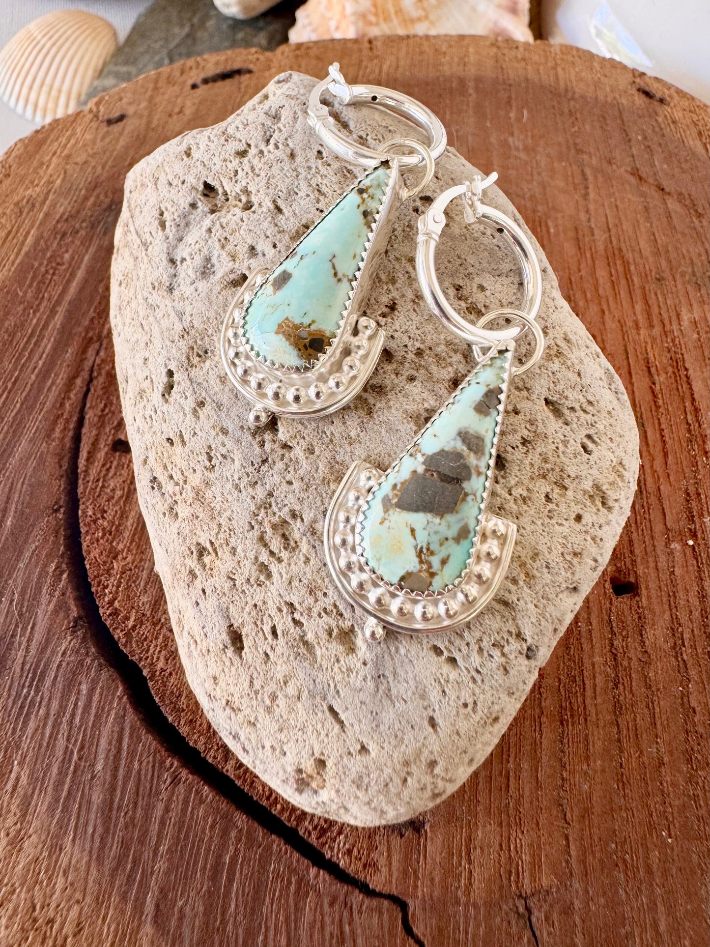 Lone Mountain Turquoise drop earrings