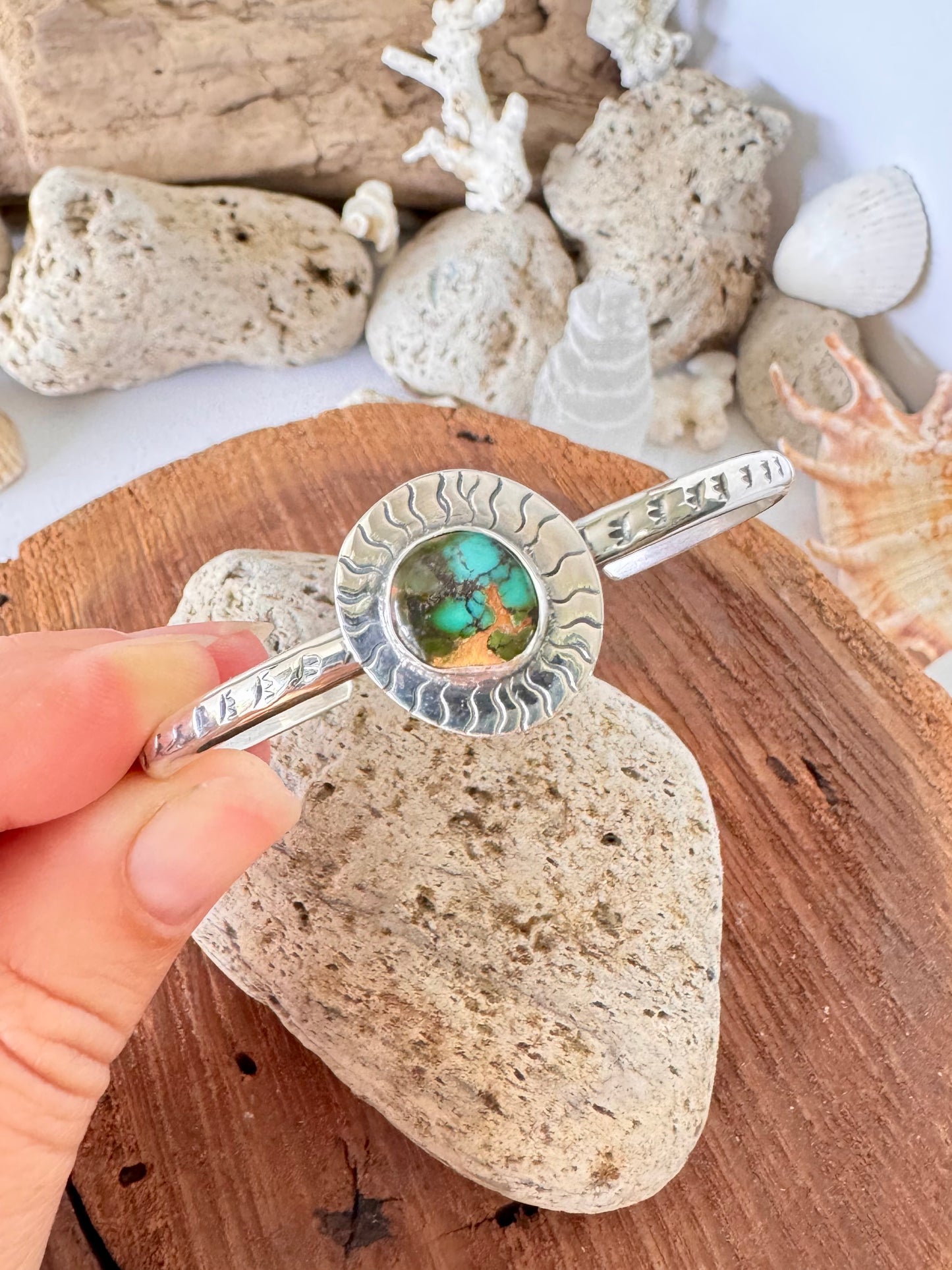 Royston turquoise sterling silver cuff
