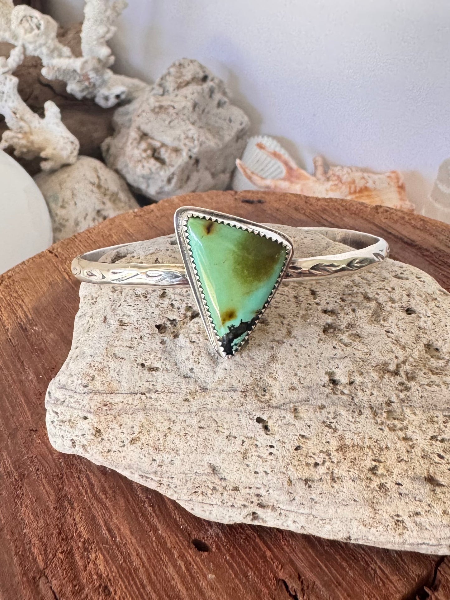 Hubei turquoise sterling silver cuff