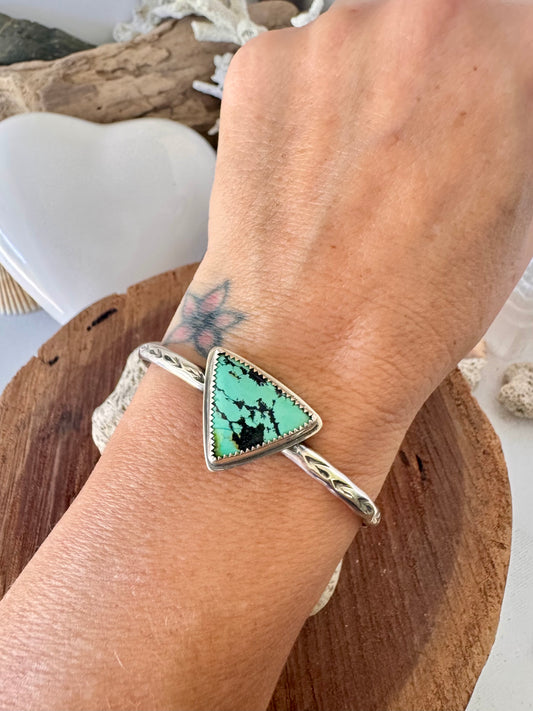 Hubei turquoise sterling silver cuff
