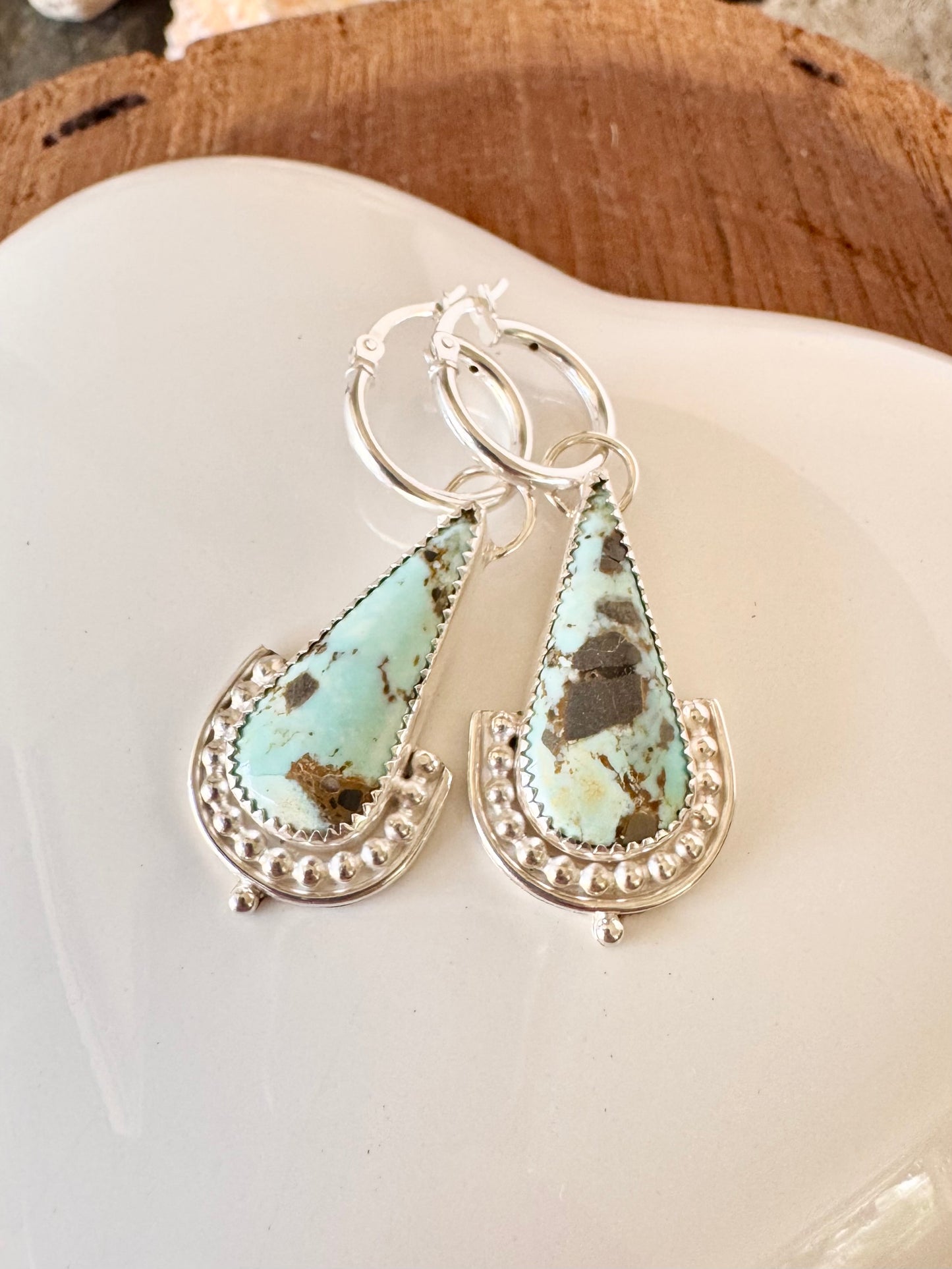 Lone Mountain Turquoise drop earrings