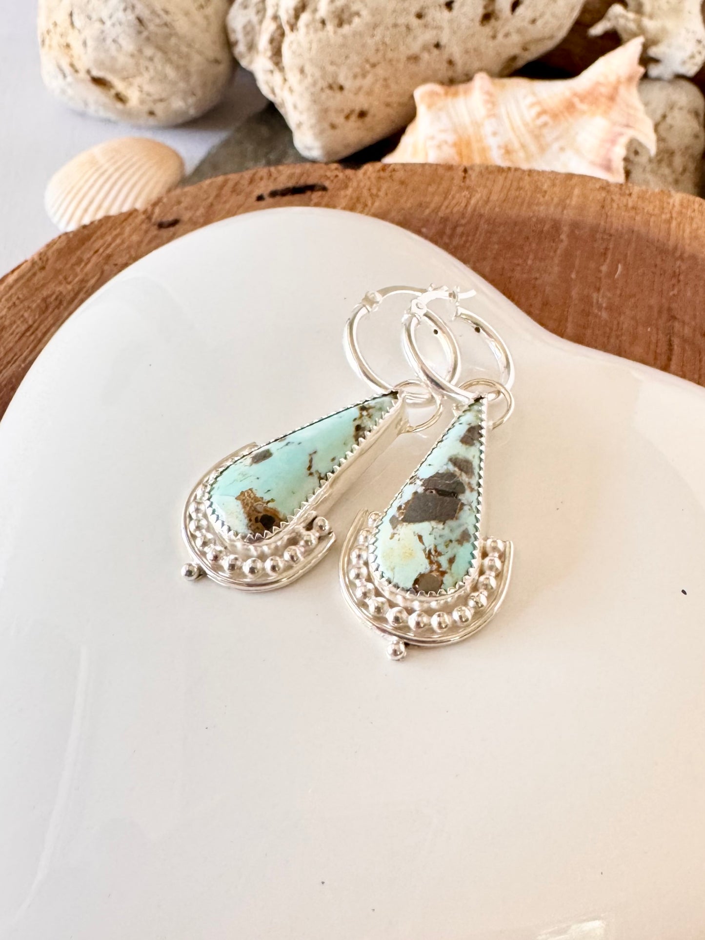 Lone Mountain Turquoise drop earrings