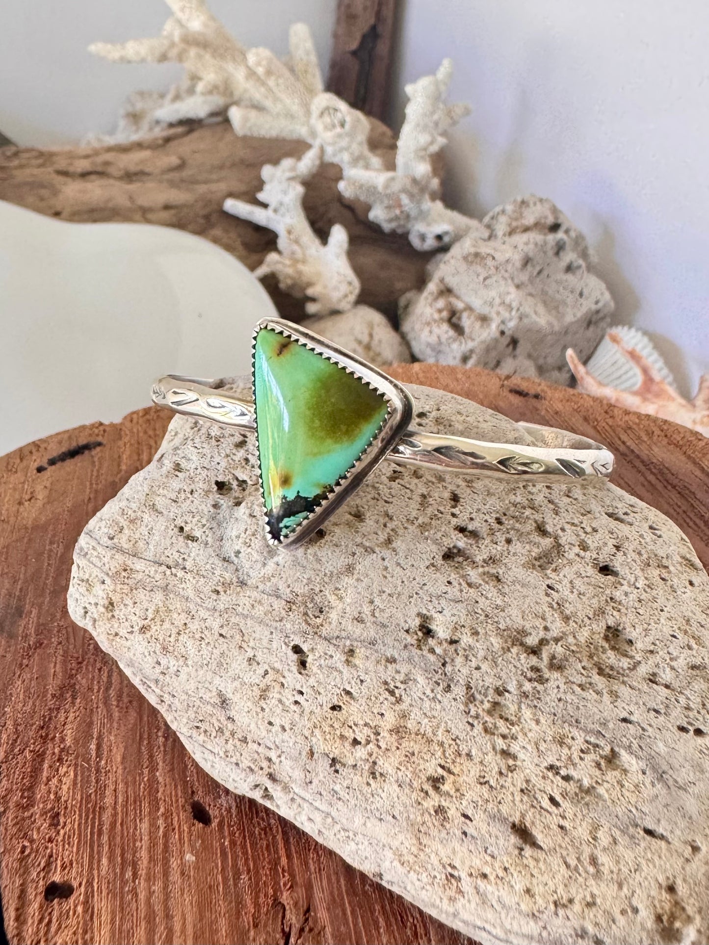 Hubei turquoise sterling silver cuff