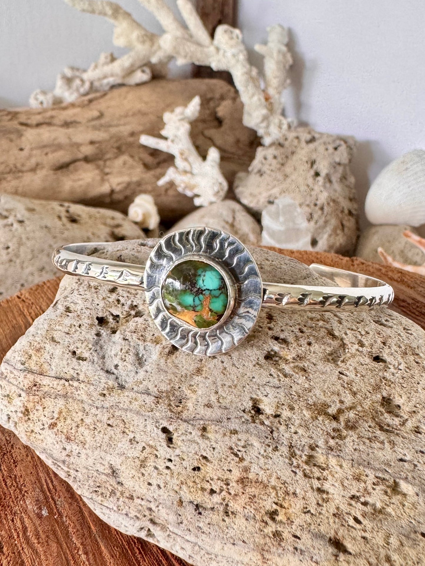 Royston turquoise sterling silver cuff