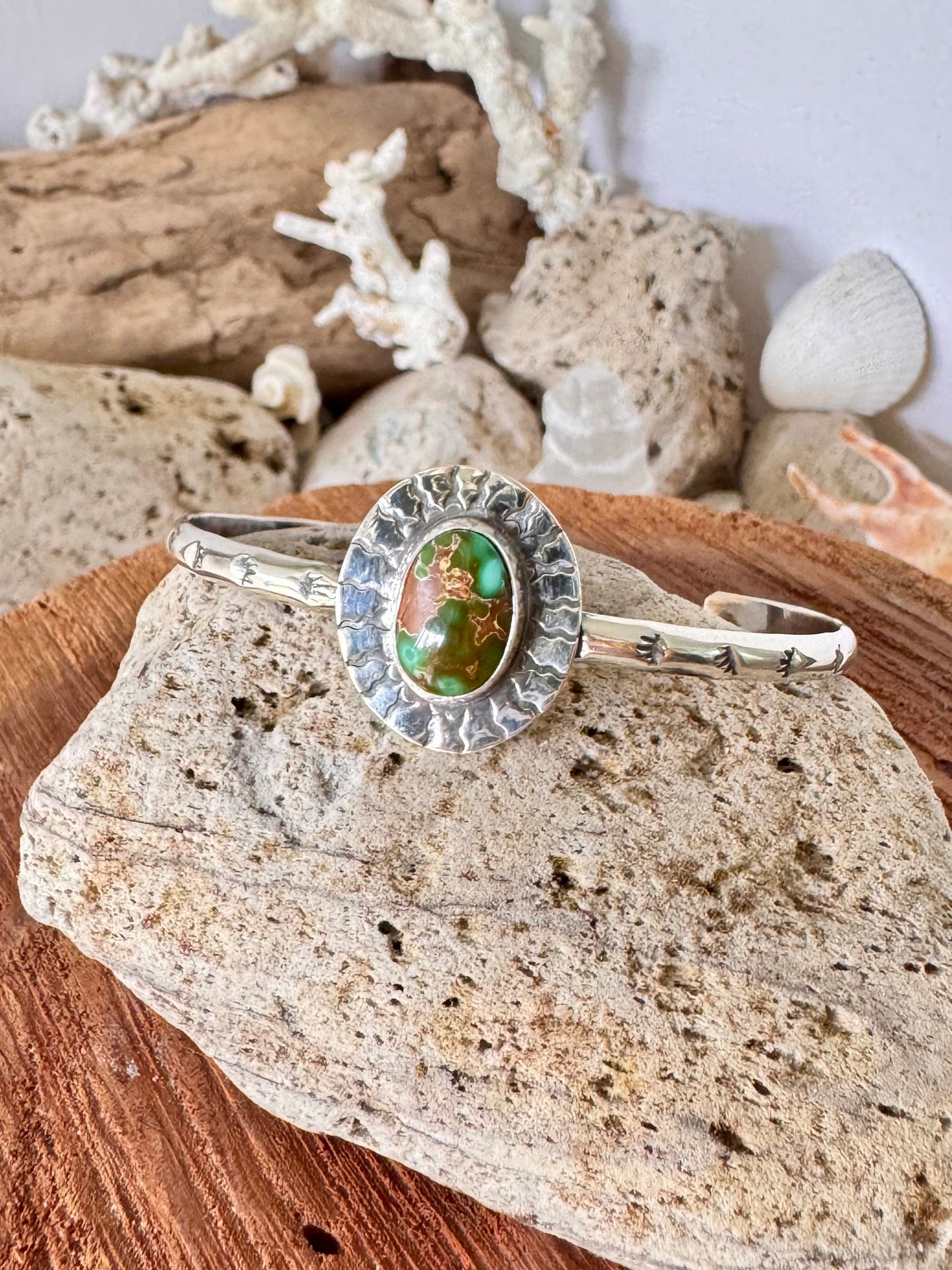 Royston turquoise sterling silver cuff