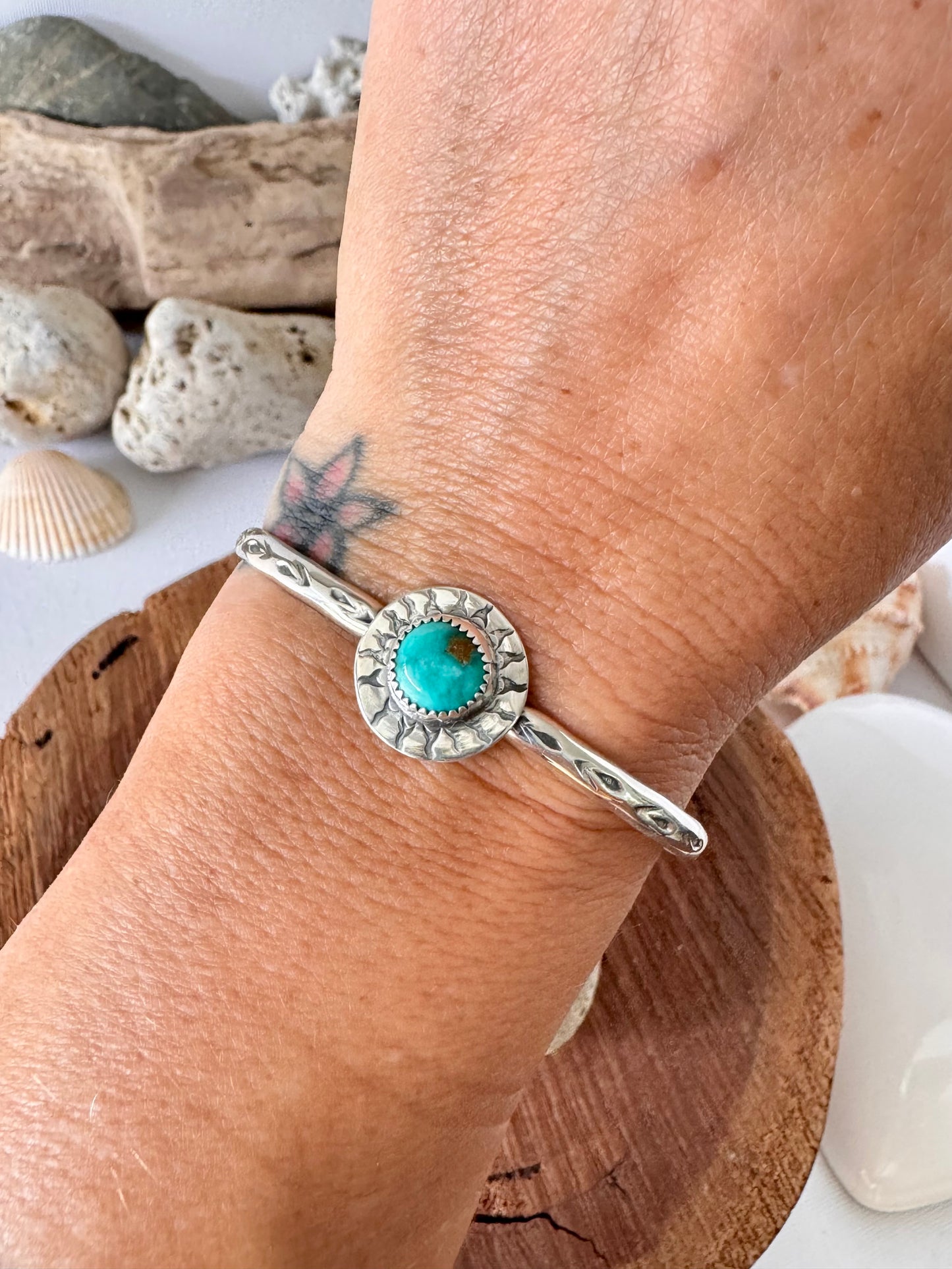 Royston turquoise sterling silver cuff