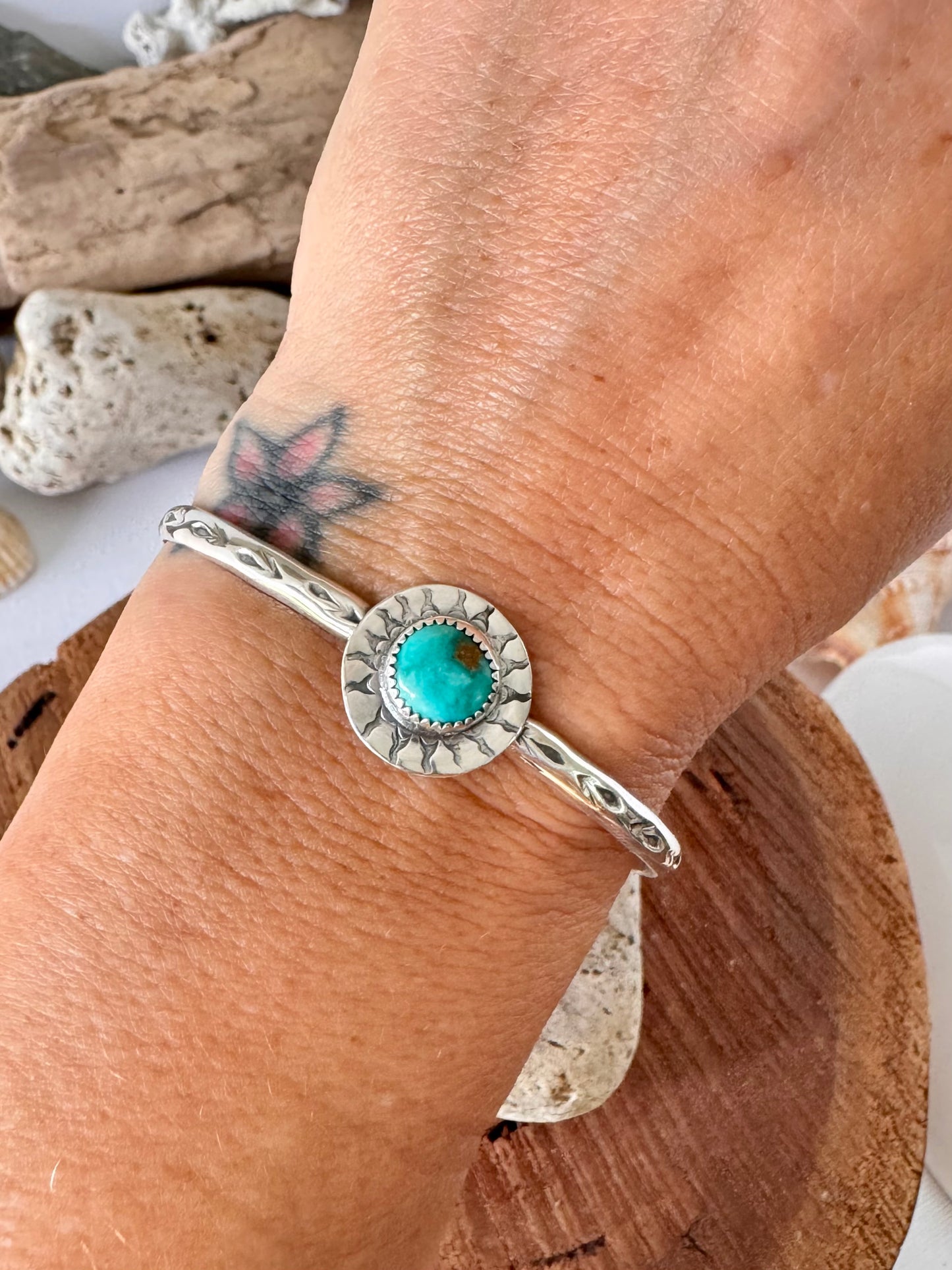Royston turquoise sterling silver cuff