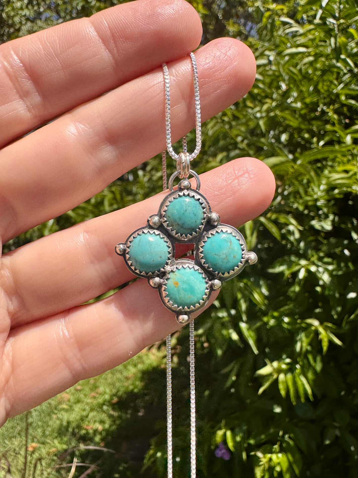 Turquoise 4 rounds necklace