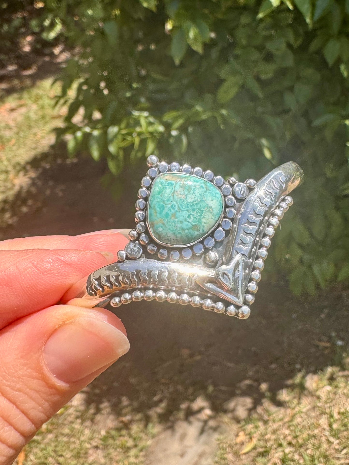 Turquoise cuff bracelet Shy Dragonfly Jewels handmade cuff bracelet White water turquoise sterling silver bracelet bangle