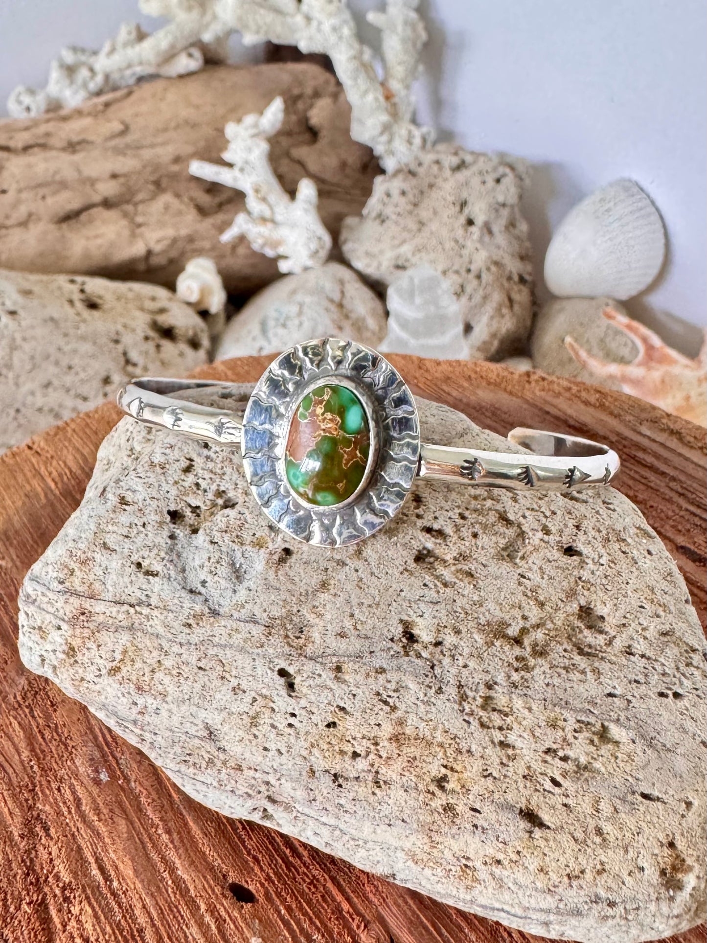 Royston turquoise sterling silver cuff