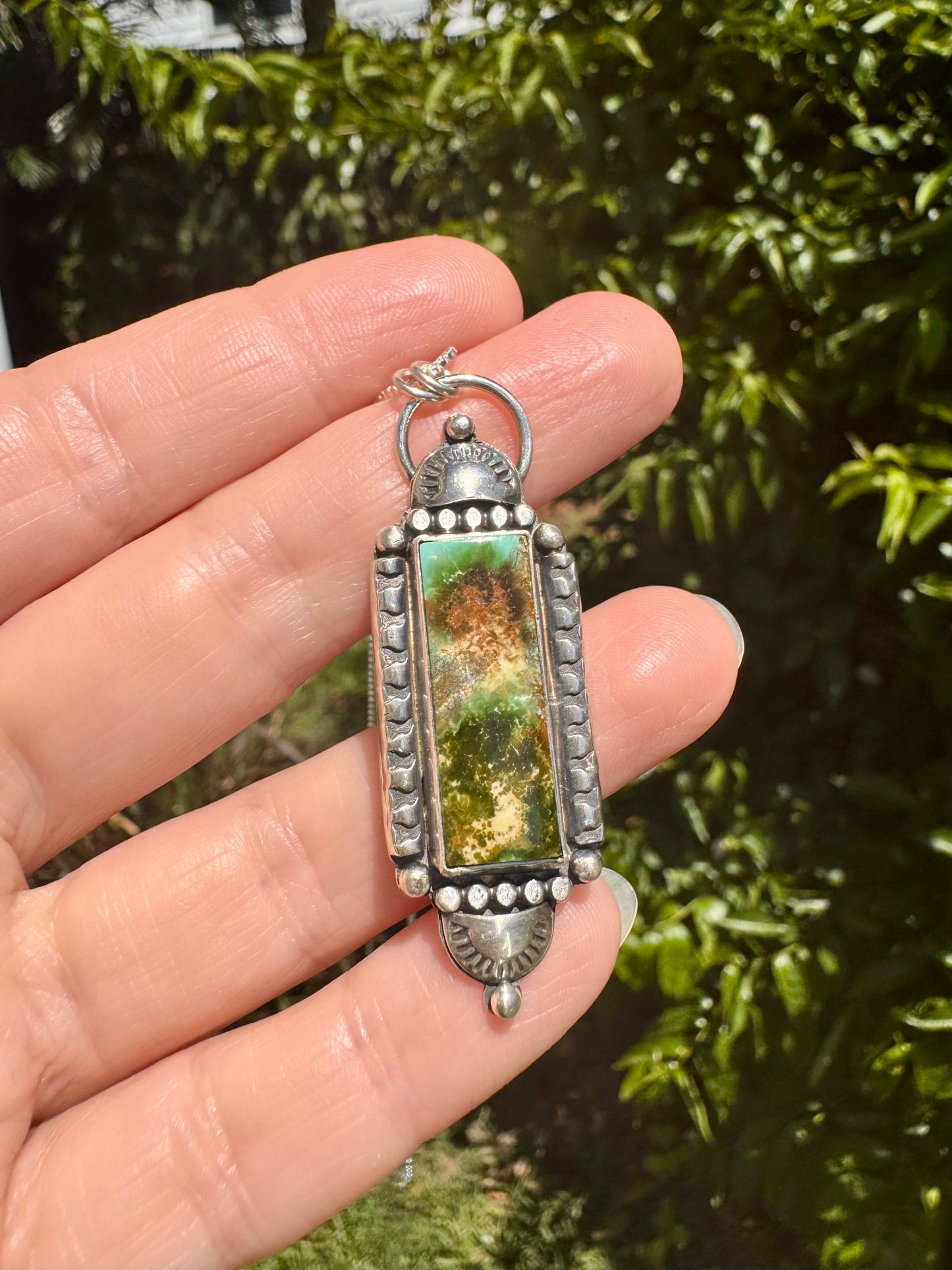 Pilot Mountain Turquoise Column Necklace