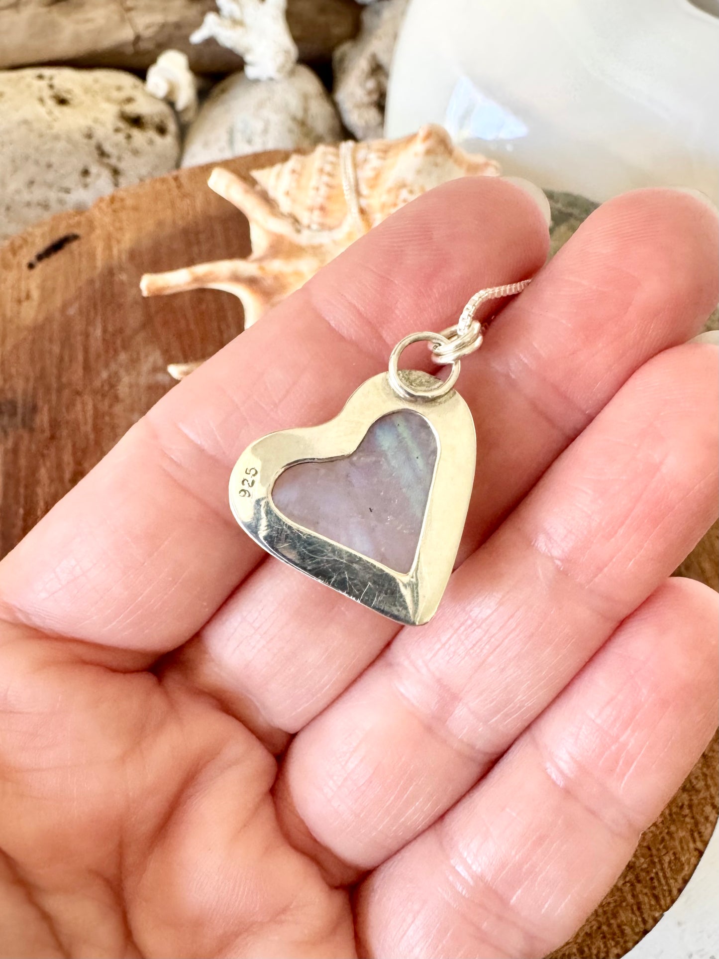 Moonstone Heart Pendant